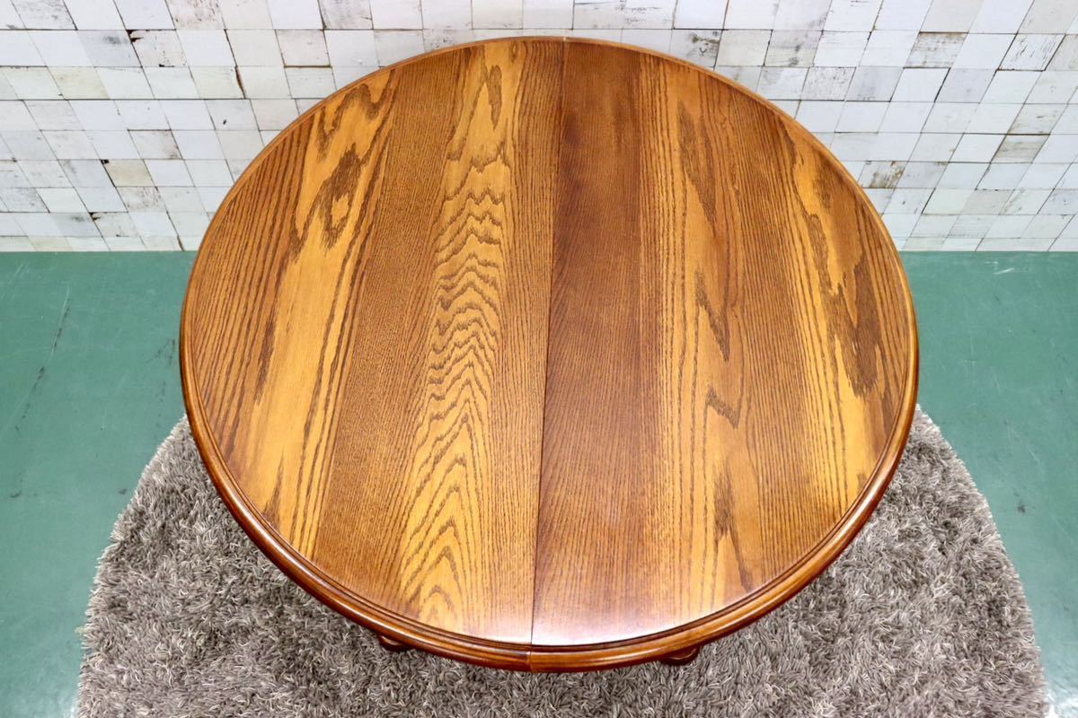 GMFT443○Shin Lee / シンリー ダイニングテーブル ラウンドテーブル 丸テーブル 食卓テーブル レッドオーク材 カントリー IDC大塚家具