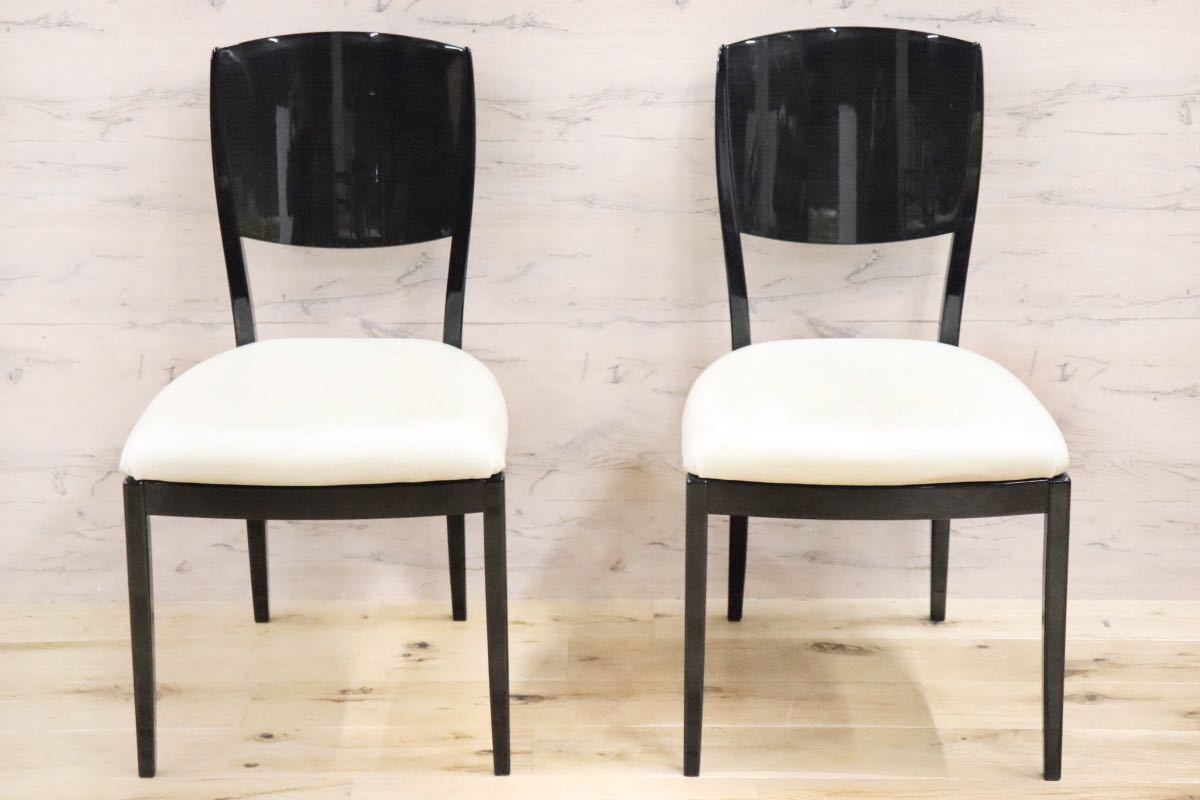 GMFH426○MATSUSO / 松創 ウィーンNo.6 ダイニングチェア 椅子 2脚セット シカモア材 アイボリー IDC 大塚家具 最高級 定価約74.8万円