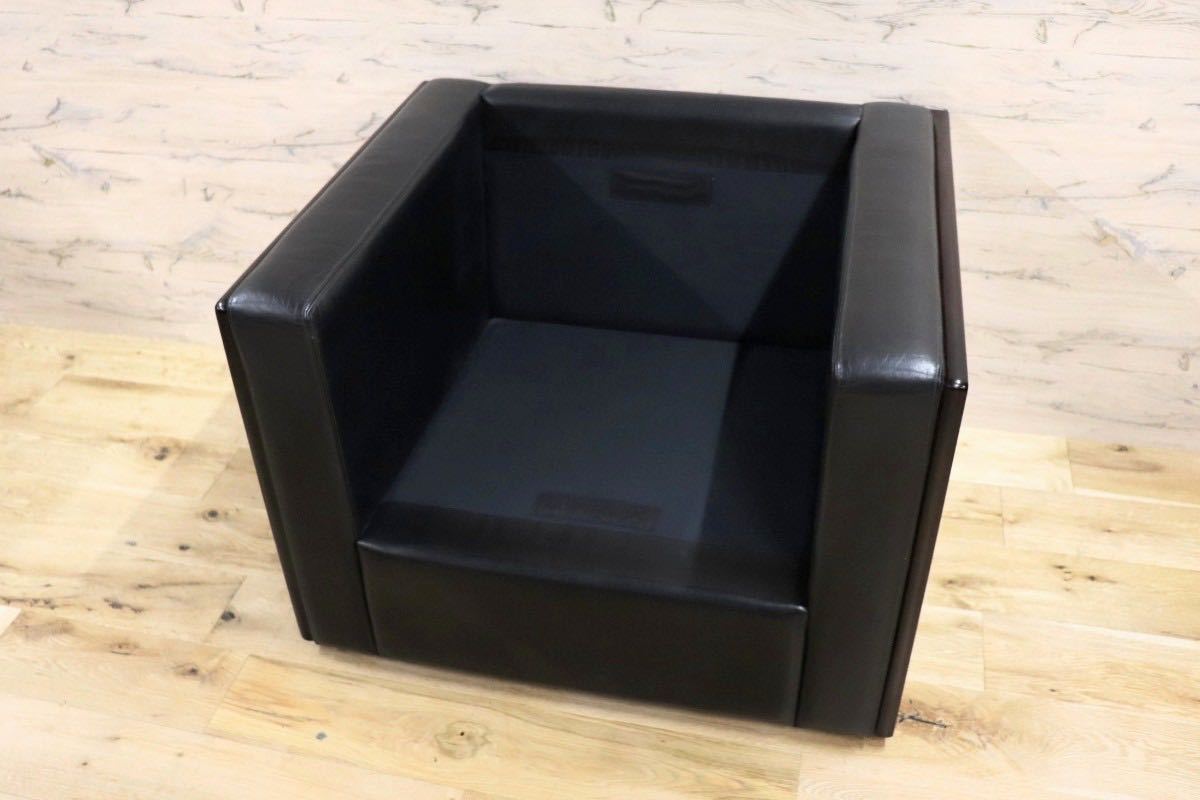 GMFK786C○okamura / オカムラ 1人掛けソファ シングルソファ アームチェア ラウンジチェア 本革 応接 オフィス ローズウッド 高級家具