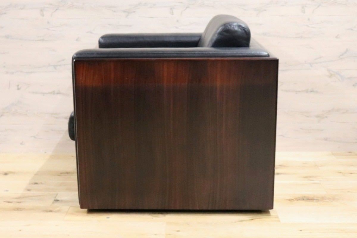 GMFK786C○okamura / オカムラ 1人掛けソファ シングルソファ アームチェア ラウンジチェア 本革 応接 オフィス ローズウッド 高級家具