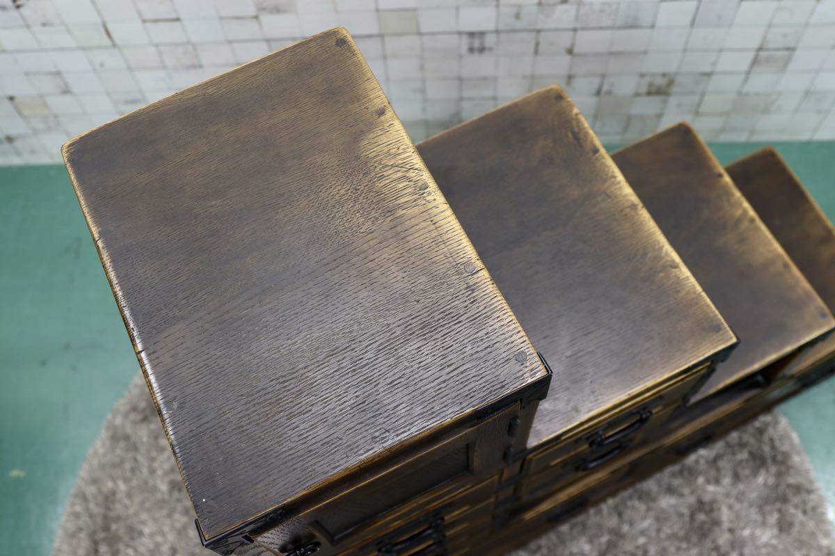 GMFS392○飛騨産業 / HIDA PROVINCIAL プロヴィンシャル 階段箪笥 サイドボード リビングボード オーク無垢材 最高級 現行定価94万 美品