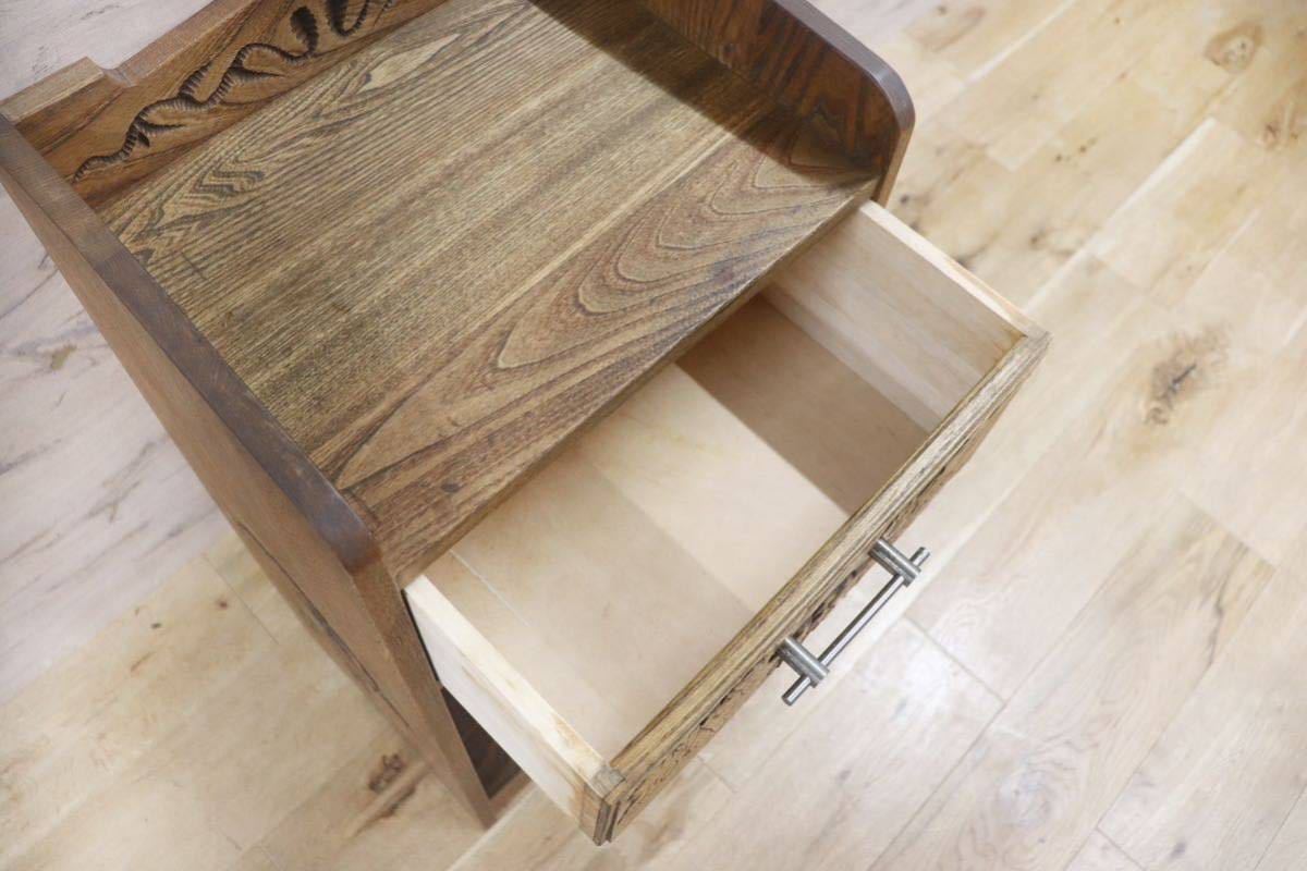 GMFK778○アンティーク調 レトロ 電話台 FAX台 花台 飾り台 彫刻 クラシック 木製