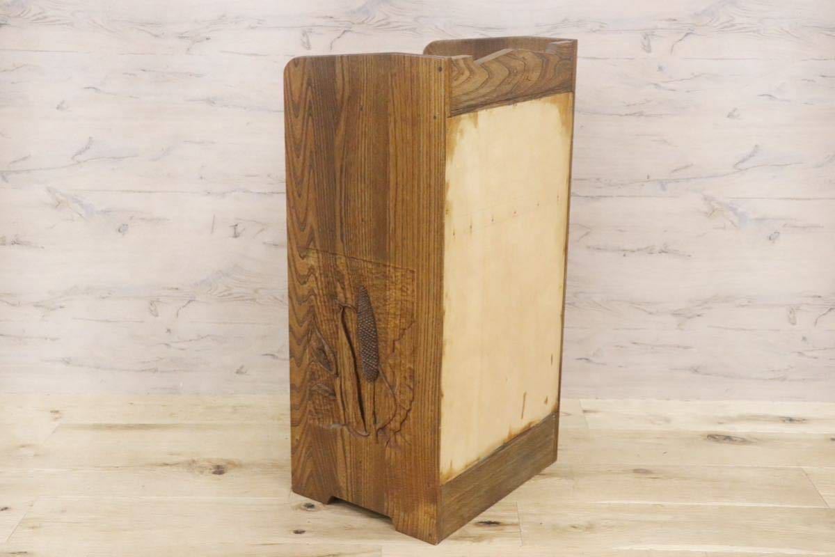 GMFK778○アンティーク調 レトロ 電話台 FAX台 花台 飾り台 彫刻 クラシック 木製