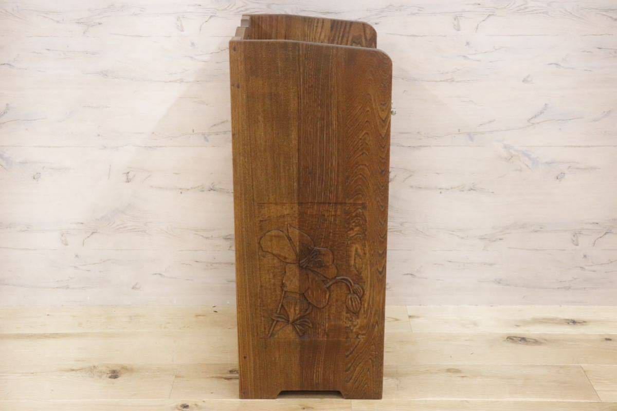 GMFK778○アンティーク調 レトロ 電話台 FAX台 花台 飾り台 彫刻 クラシック 木製