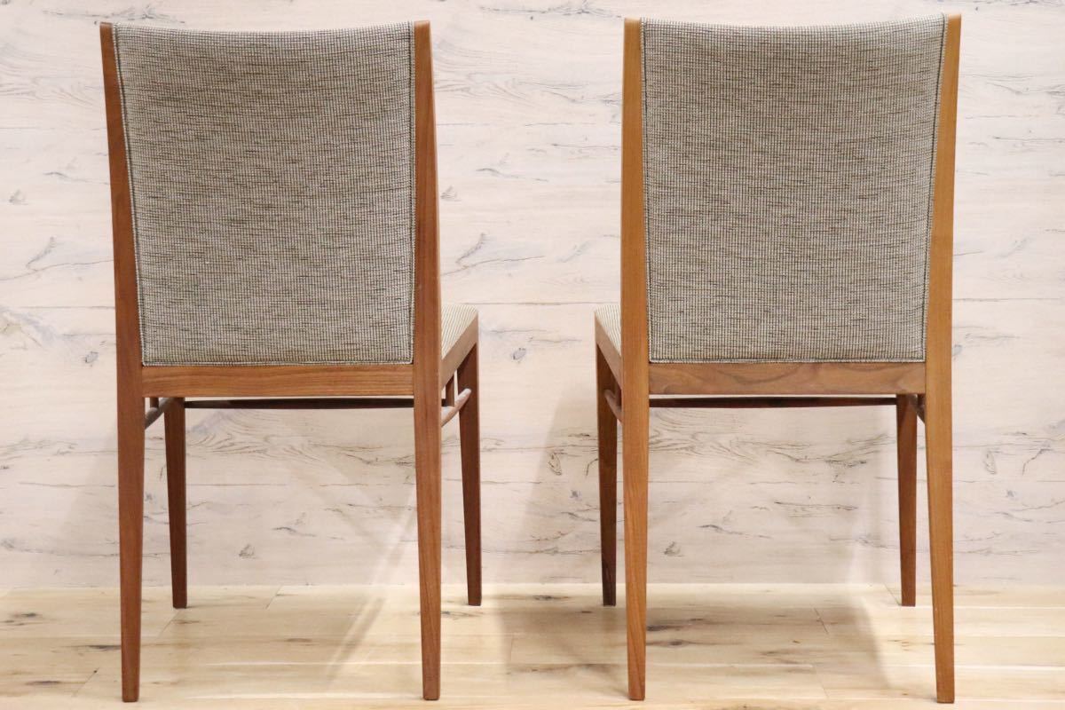 GMFK827A○Ritzwell / リッツウェル SCHOLAR スコラー ダイニングチェア 椅子 ウォールナット 北欧スタイル 2脚セット 定価24万 美品