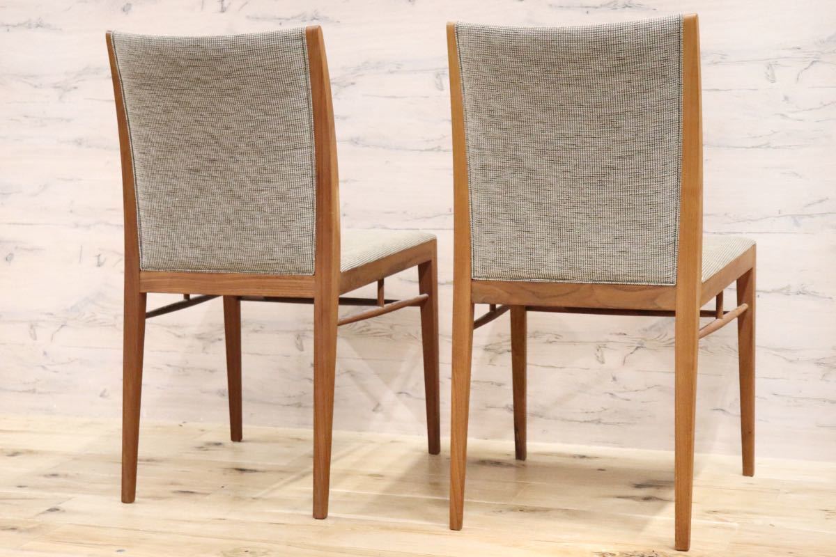 GMFK827A○Ritzwell / リッツウェル SCHOLAR スコラー ダイニングチェア 椅子 ウォールナット 北欧スタイル 2脚セット 定価24万 美品