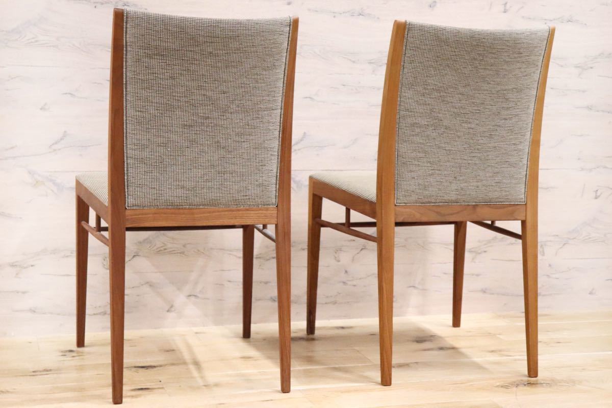 GMFK827A○Ritzwell / リッツウェル SCHOLAR スコラー ダイニングチェア 椅子 ウォールナット 北欧スタイル 2脚セット 定価24万 美品