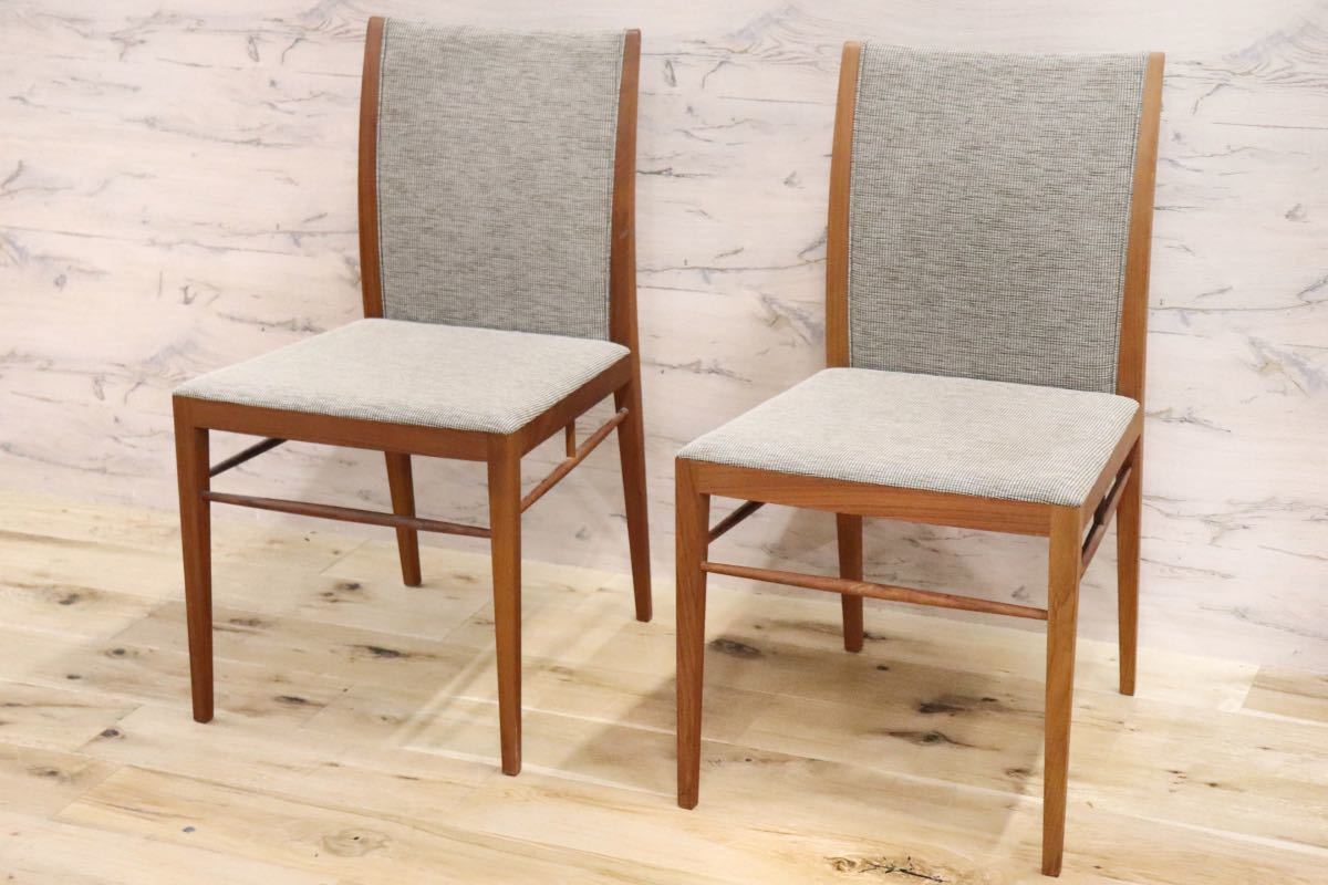 GMFK827A○Ritzwell / リッツウェル SCHOLAR スコラー ダイニングチェア 椅子 ウォールナット 北欧スタイル 2脚セット 定価24万 美品