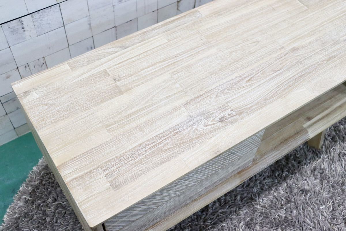 GMFK824○北欧スタイル TVボード AVボード ローボード テレビ台 アカシア材 シャビーシック 展示品 検)unico モモナチュラル