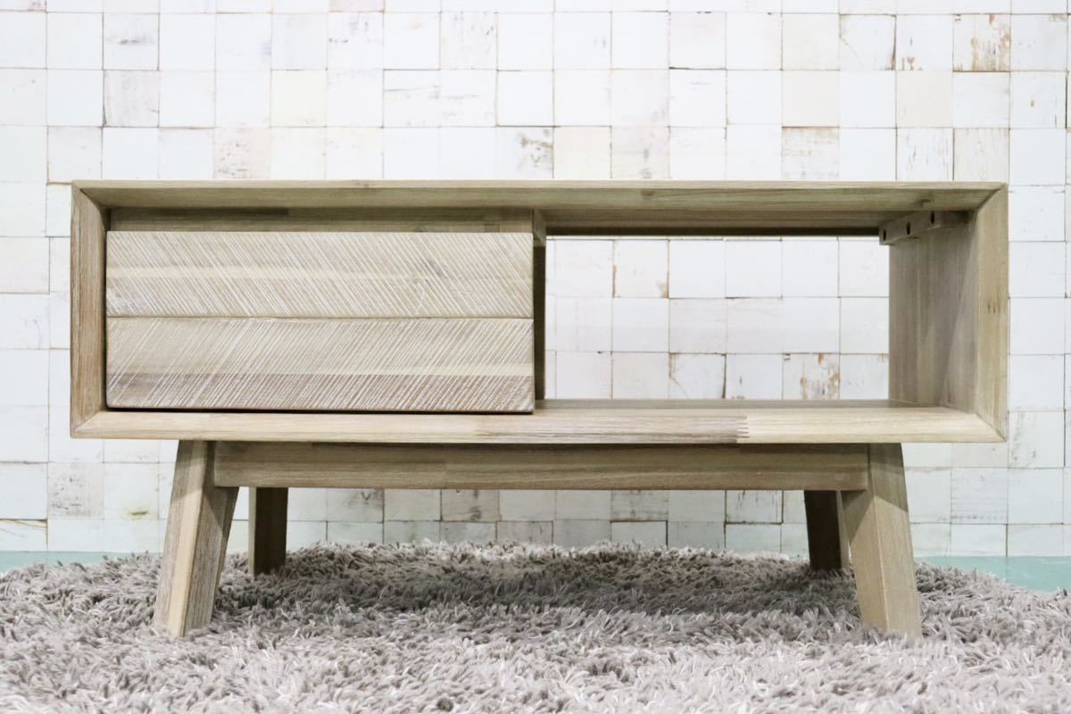 GMFK824○北欧スタイル TVボード AVボード ローボード テレビ台 アカシア材 シャビーシック 展示品 検)unico モモナチュラル