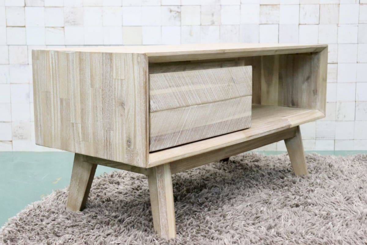 GMFK824○北欧スタイル TVボード AVボード ローボード テレビ台 アカシア材 シャビーシック 展示品 検)unico モモナチュラル