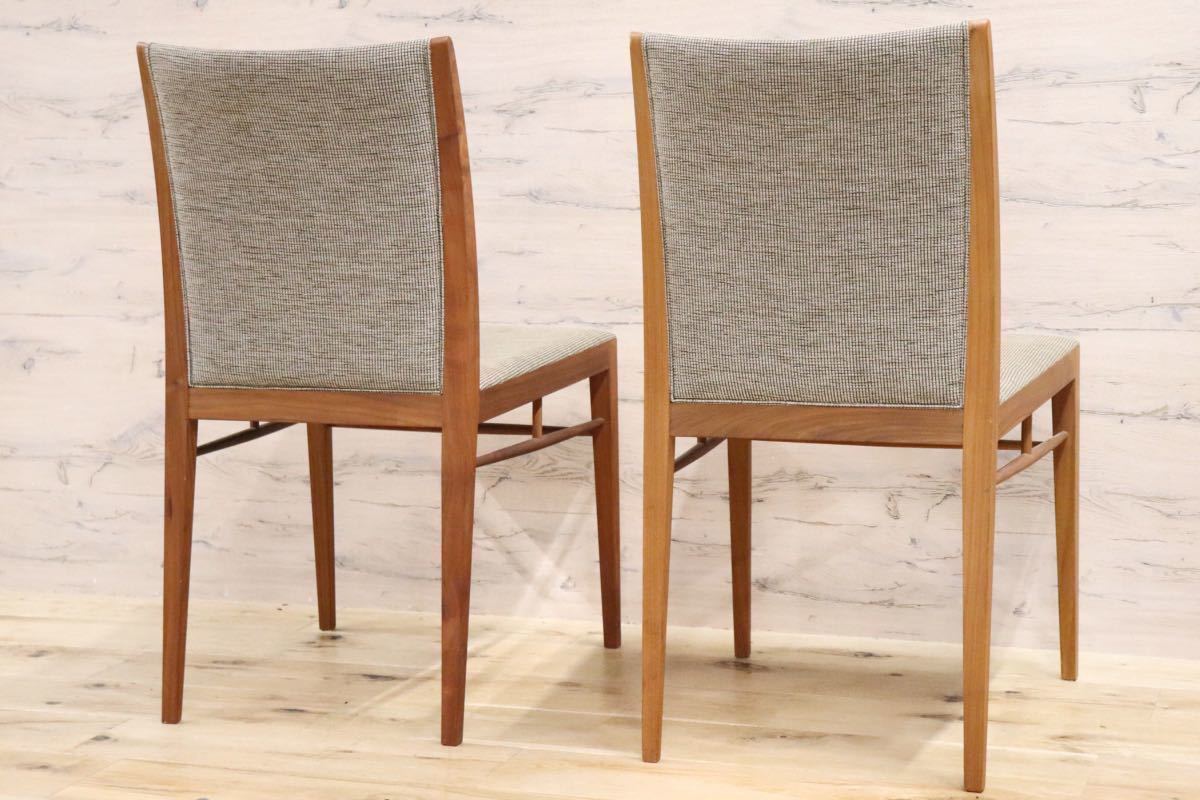 GMFK827B○Ritzwell / リッツウェ SCHOLAR スコラー ダイニングチェア 椅子 ウォールナット 北欧スタイル 2脚セット 定価24万