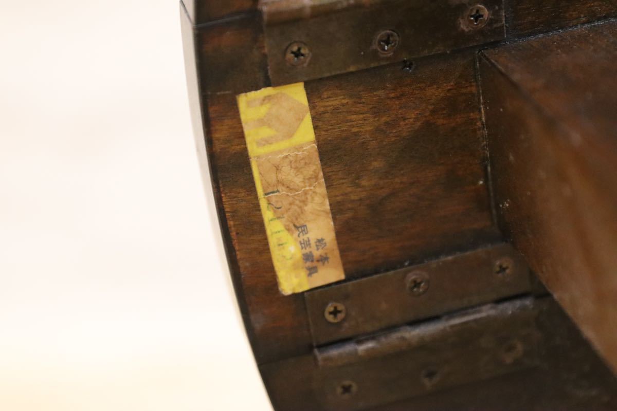 GMFT417○松本民芸家具 M型 バタフライテーブル コーヒーテーブル 花台 飾り台 和家具 レトロ ミズメザクラ 定価約26万 リペア済み 希少