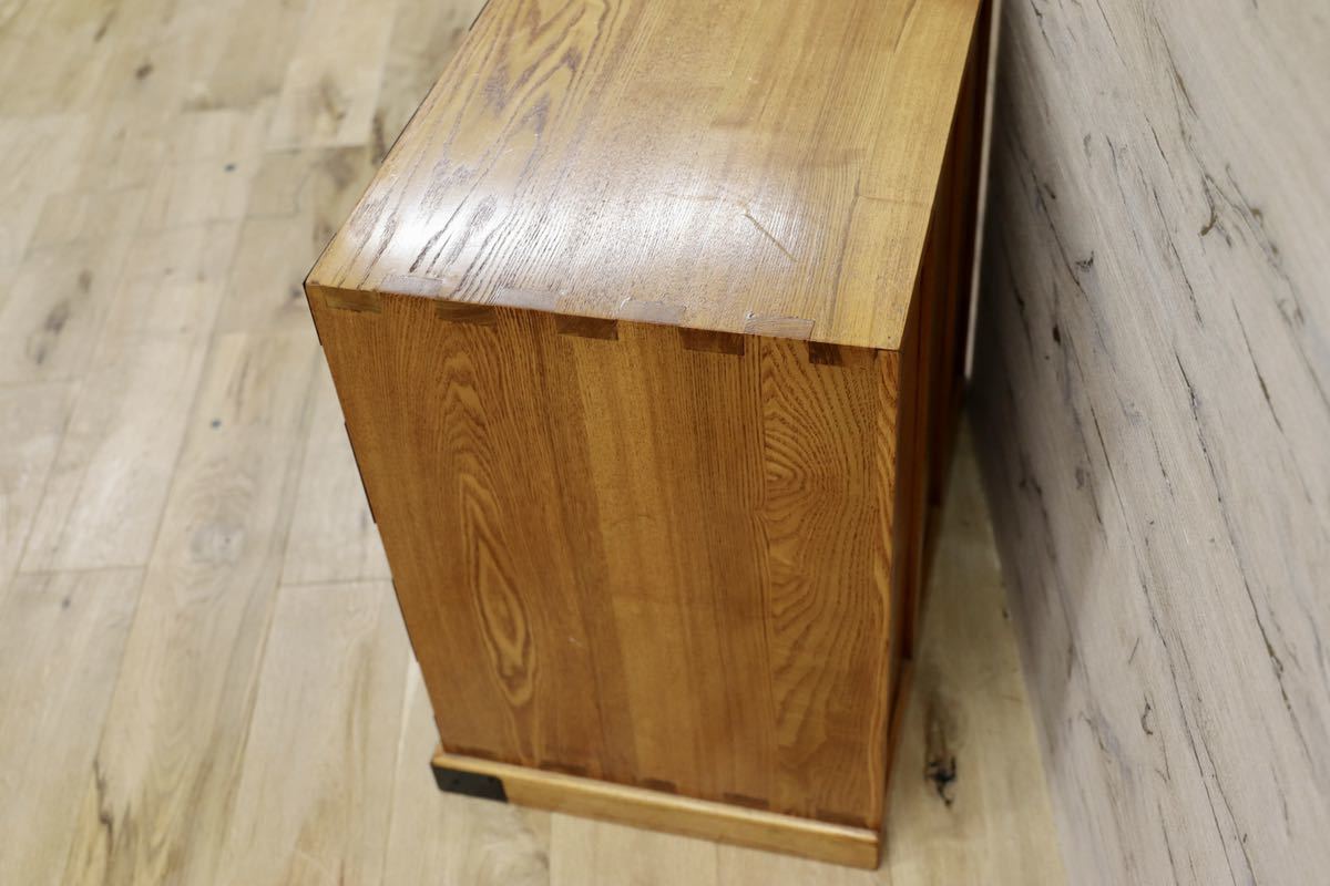 GMFS365○薬箱 小引き出し 収納家具 無垢材 楢材 昭和レトロ 小箪笥 時代箪笥 小物入れ アンティーク 工房家具