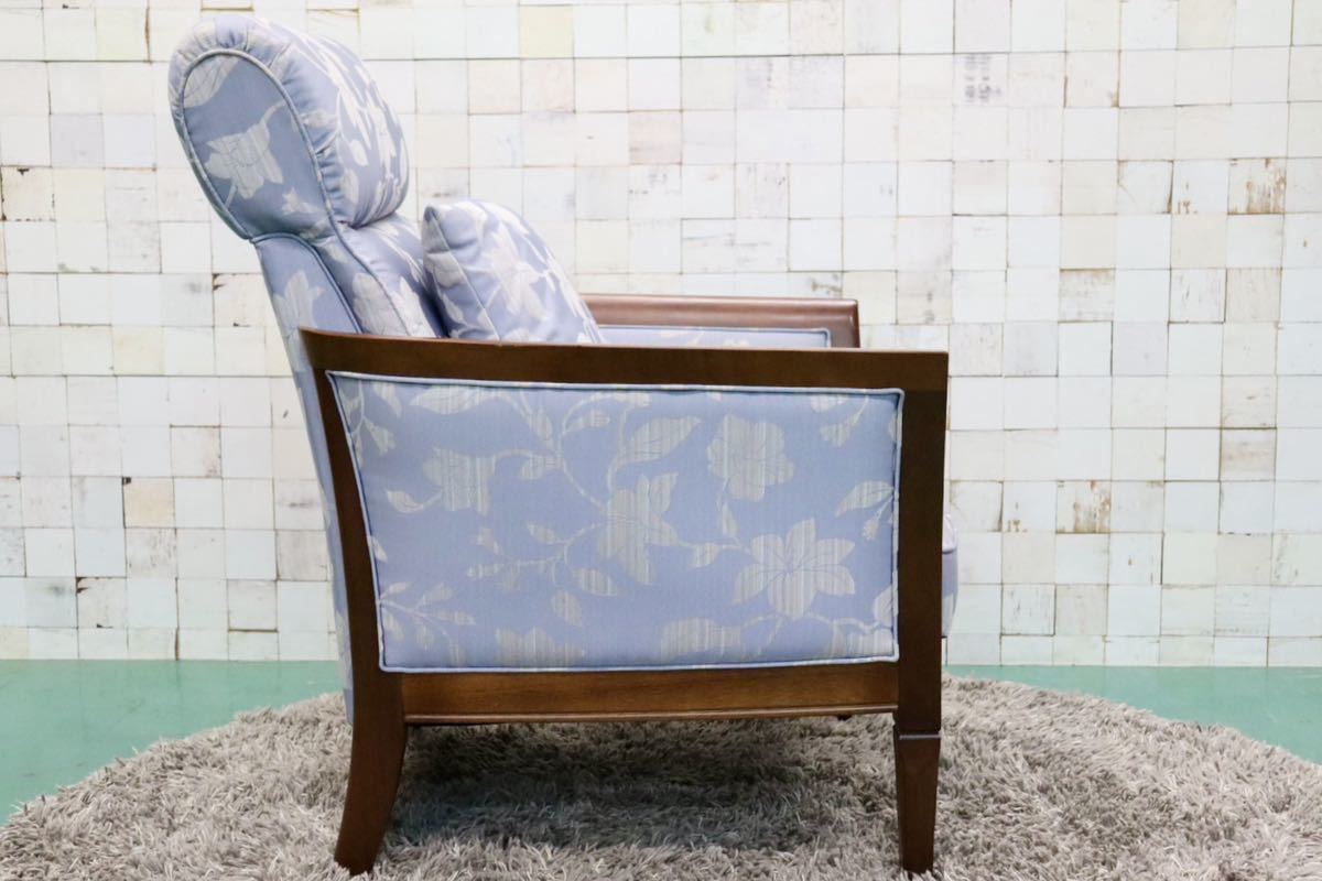 GMGS2○maruni / マルニ 地中海 1人掛けソファ シングルソファ リクライニングチェア 椅子 ファブリック 花柄 エレガント クラシック