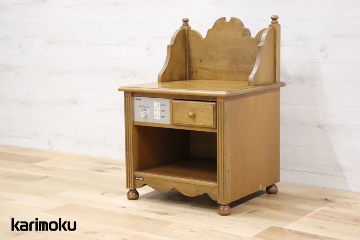 Y)北大前! 札幌 引取 カリモク コンソールテーブル AP8058NF 猫脚  