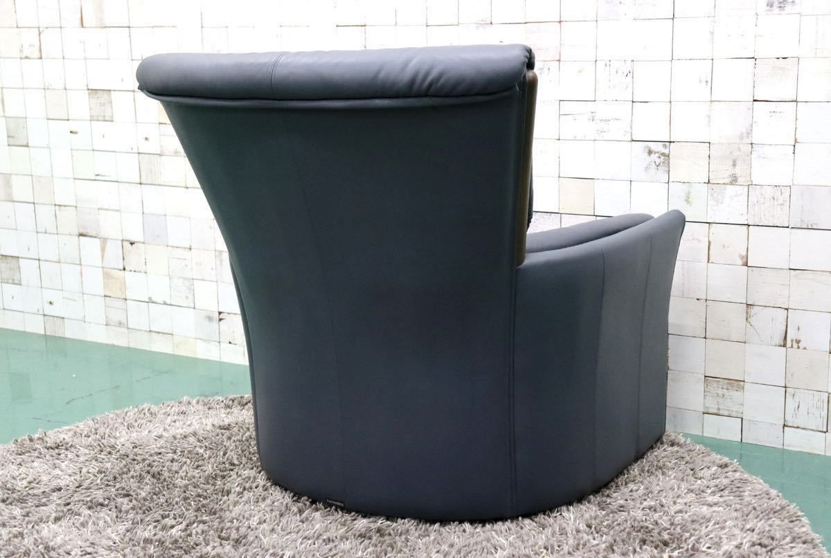 GMFK490A○karimoku / カリモク 1人掛けソファ シングルソファ ラウンジチェア 本革 楢材 応接 国産家具