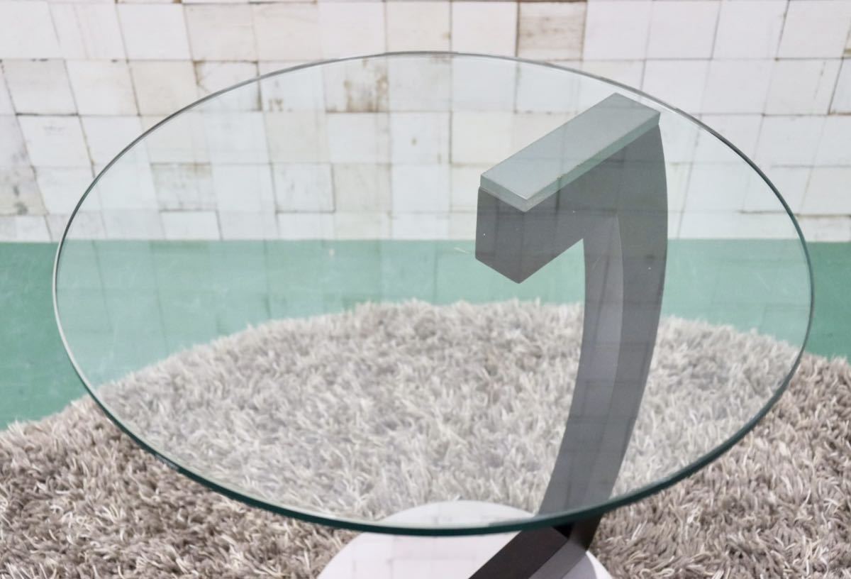 GMFS107○cattelan italia / カッテラン イタリア Zen サイドテーブル ガラス製 Giorgio Cattelan 定価約13万