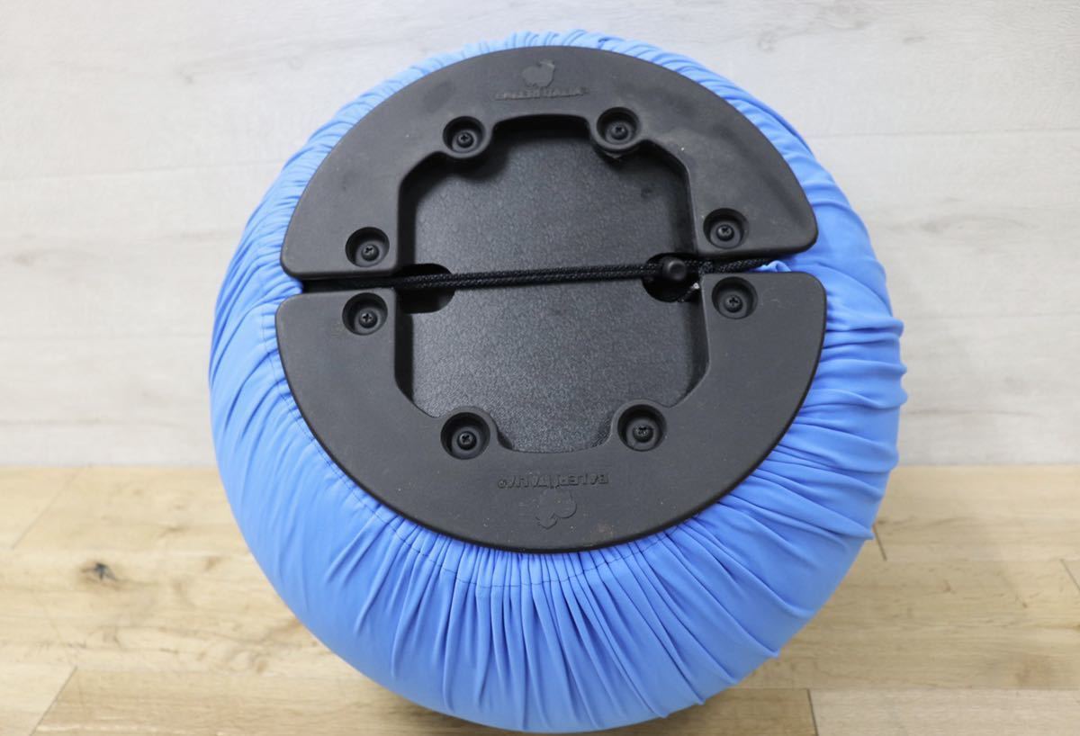 GMFN19I○Baleri Italia / バレリ イタリア Tatino タティーノ スツール オットマン スカイブルー 定価約8.2万 新規張替え済