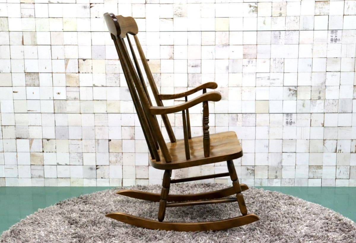 GMFS213B○飛騨の家具 ヒダ・ダイネット ロッキングチェア 揺り椅子 ウィンザーチェア アームチェア アンティーク レトロ カントリー