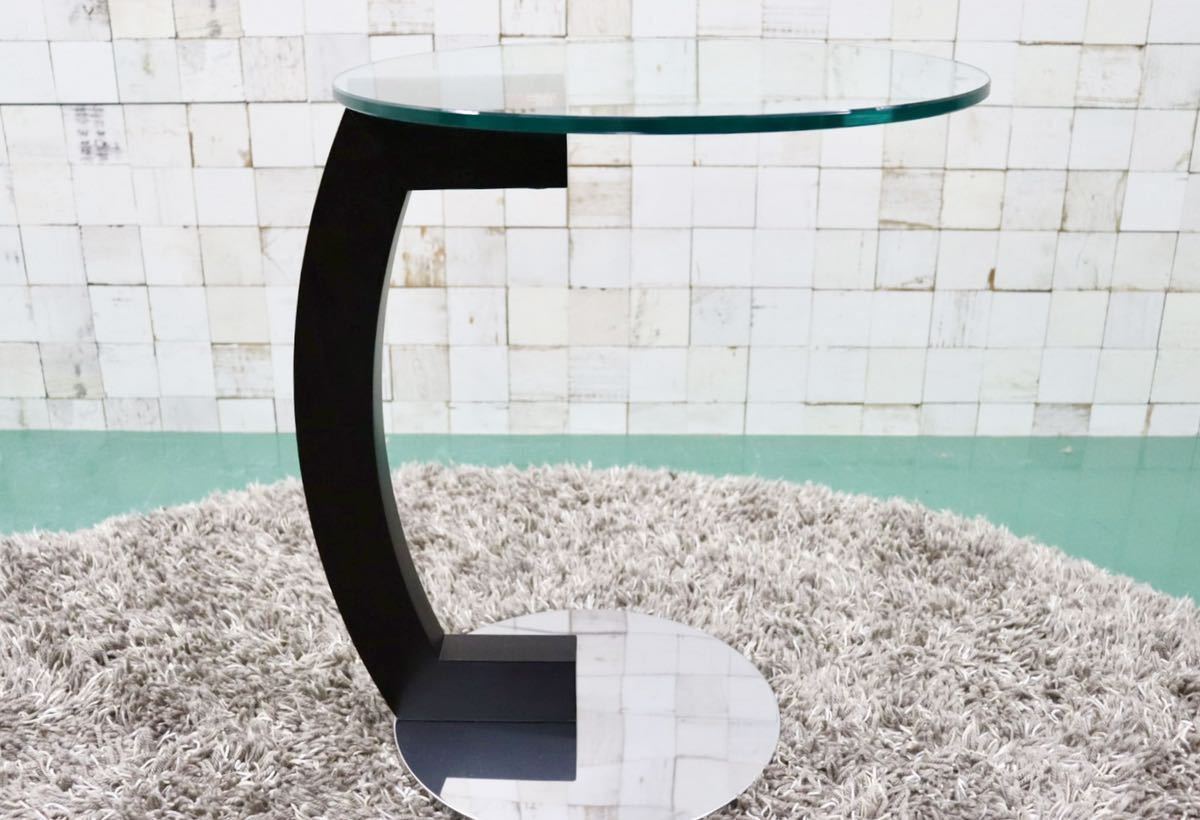 GMFS107○cattelan italia / カッテラン イタリア Zen サイドテーブル ガラス製 Giorgio Cattelan 定価約13万