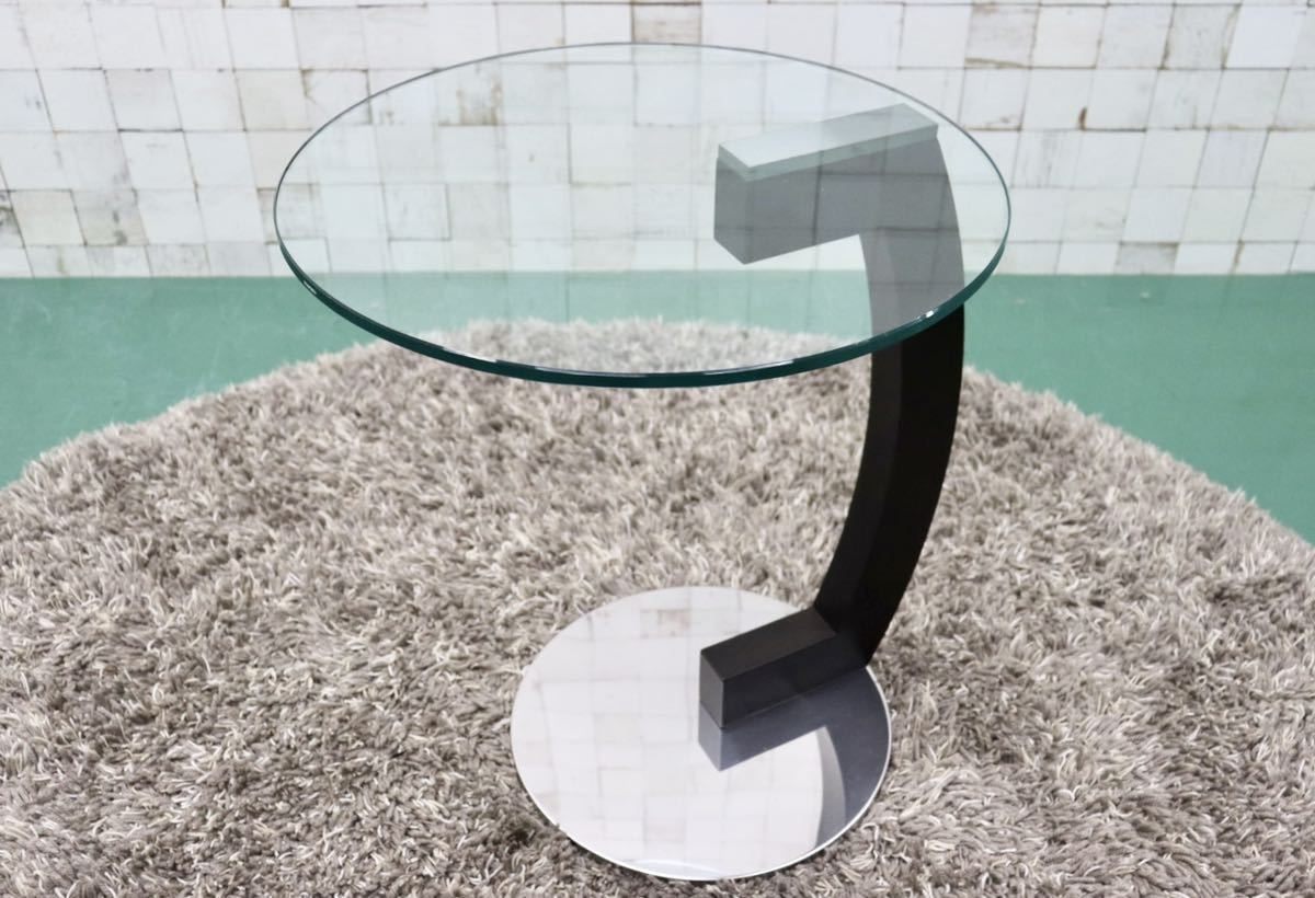 GMFS107○cattelan italia / カッテラン イタリア Zen サイドテーブル ガラス製 Giorgio Cattelan 定価約13万