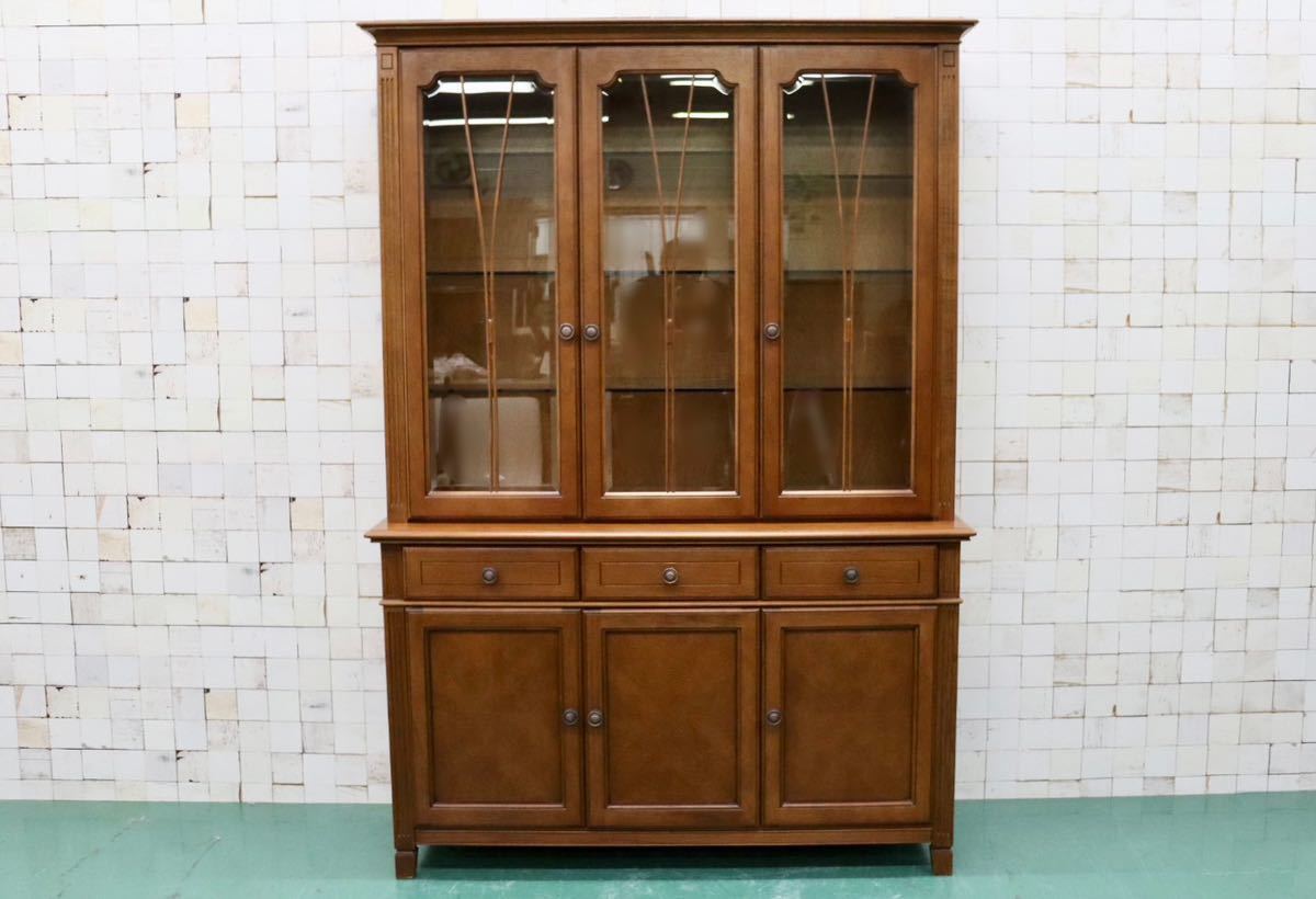 GMFT218○CONDE HOUSE / カンディハウス BURTON バートン カップボード 飾り棚 食器棚 ヒッコリー材 旭川家具 定価約39万