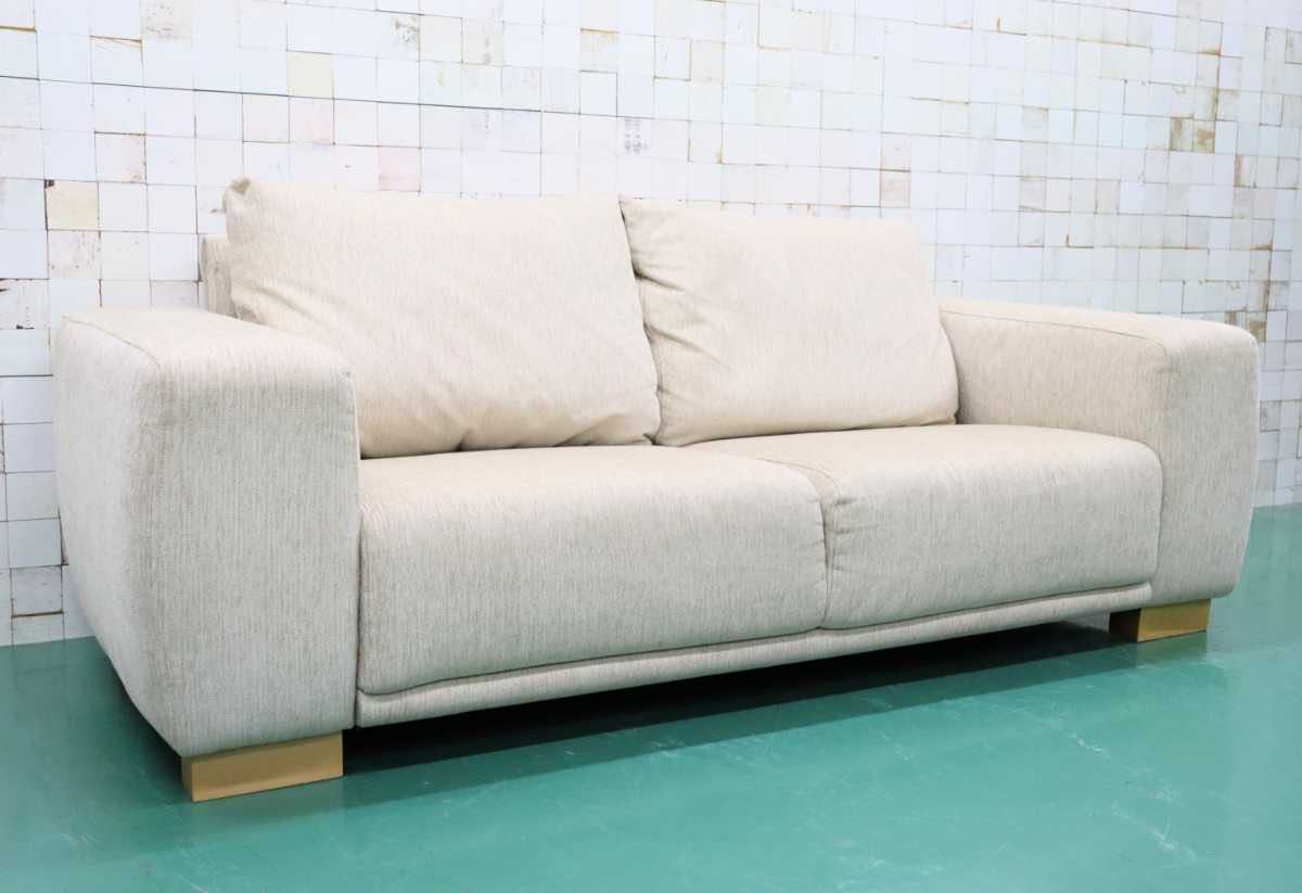 GMFN124○Mayo furniture / メイヨー家具 2.5人掛けソファ ラブソファ ファブリック ワイドアーム アメリカ 高級家具