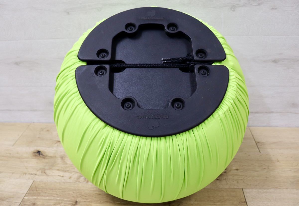 GMFN19D○Baleri Italia / バレリ イタリア Tatino タティーノ スツール オットマン ライムグリーン 定価約8.2万 新規張替え済