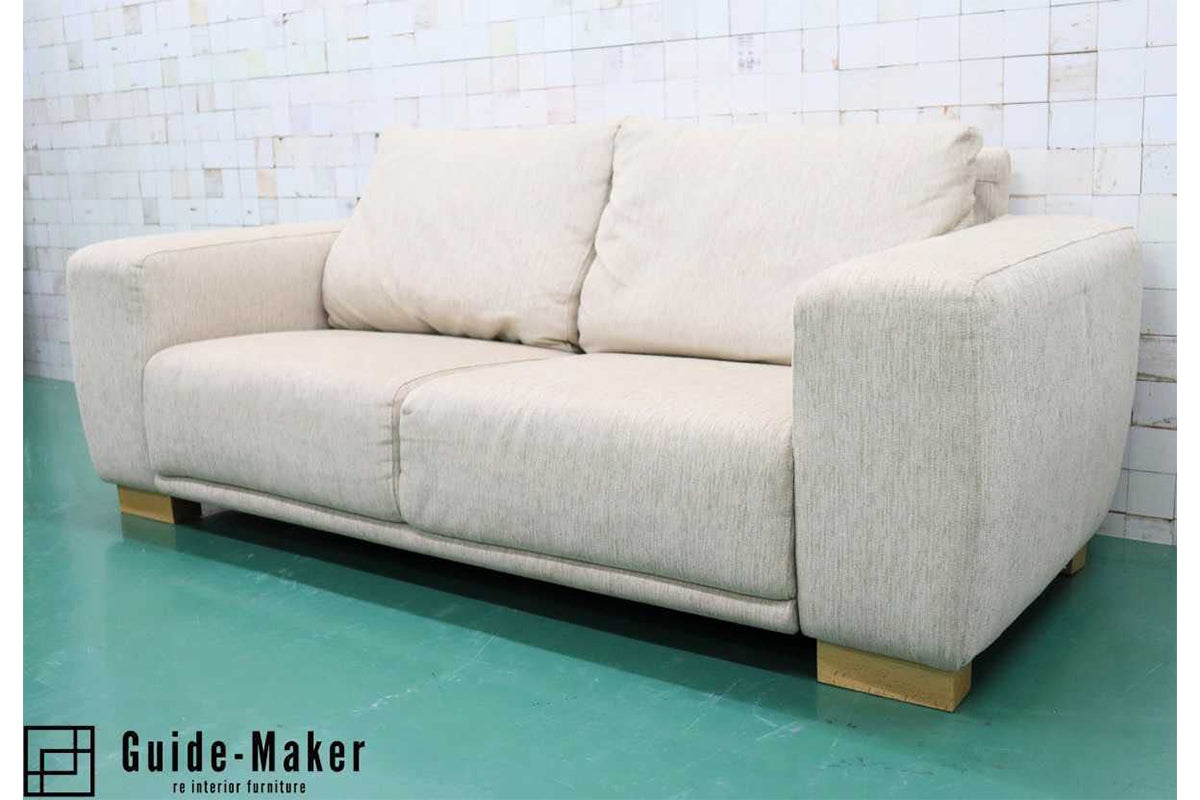 GMFN124○Mayo furniture / メイヨー家具 2.5人掛けソファ ラブソファ ファブリック ワイドアーム アメリカ 高級家具
