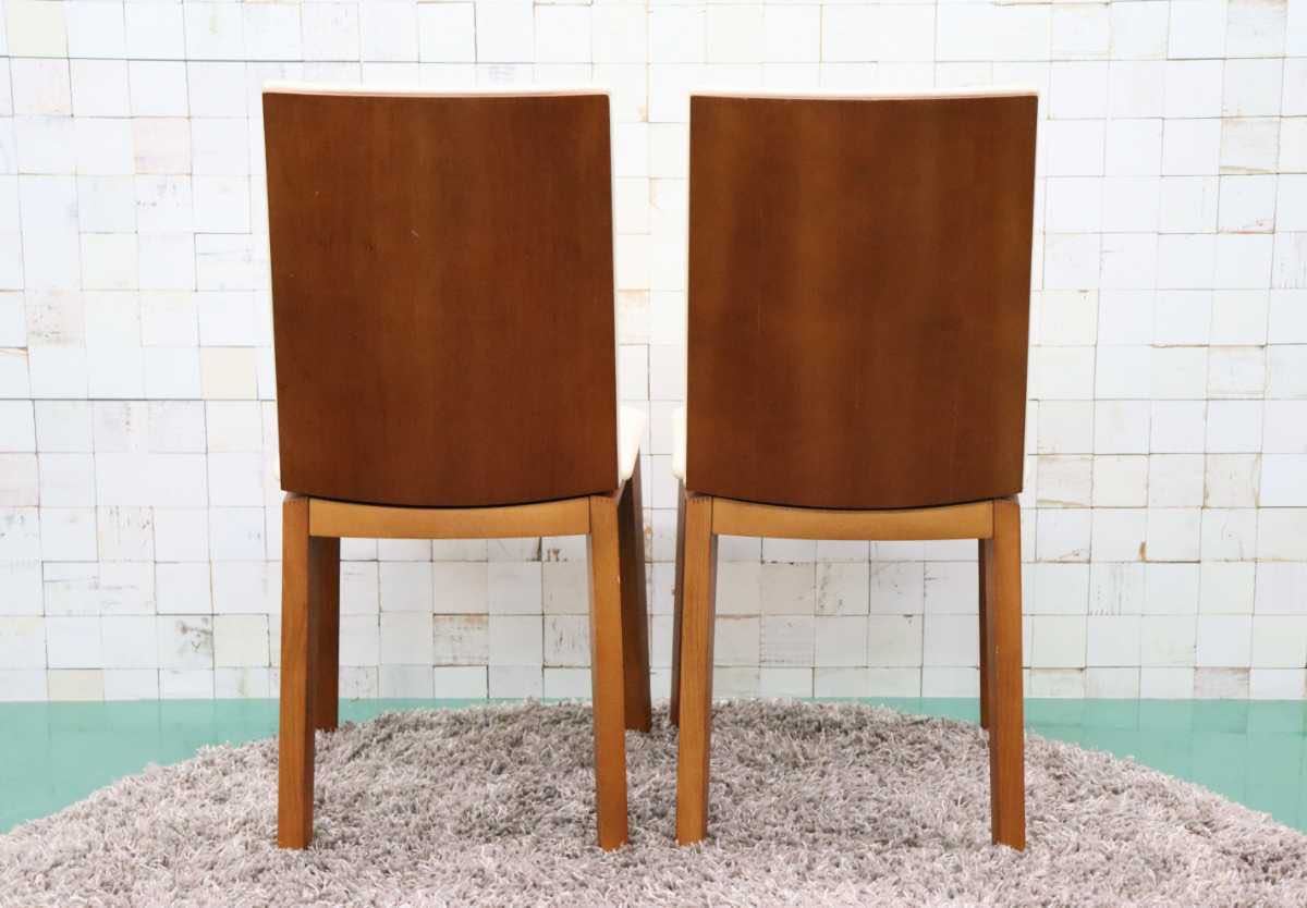 GMFK158A○Skovby / スコービー SM51K ダイニングチェア チェア 椅子 北欧家具 希少 デンマーク レザー クリーム 2脚セット ACTUS