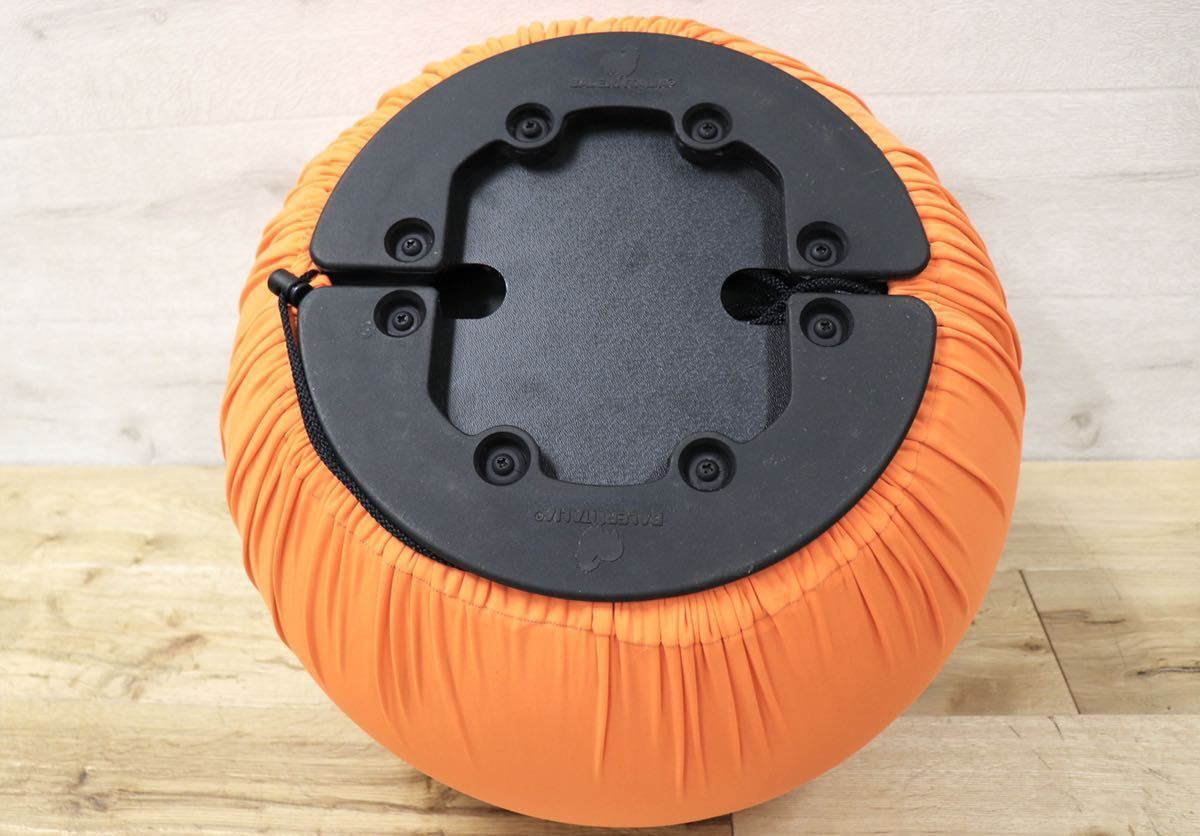 GMFN19B○Baleri Italia / バレリ イタリア Tatino タティーノ スツール オットマン オレンジ 定価約8.2万 新規張替え済