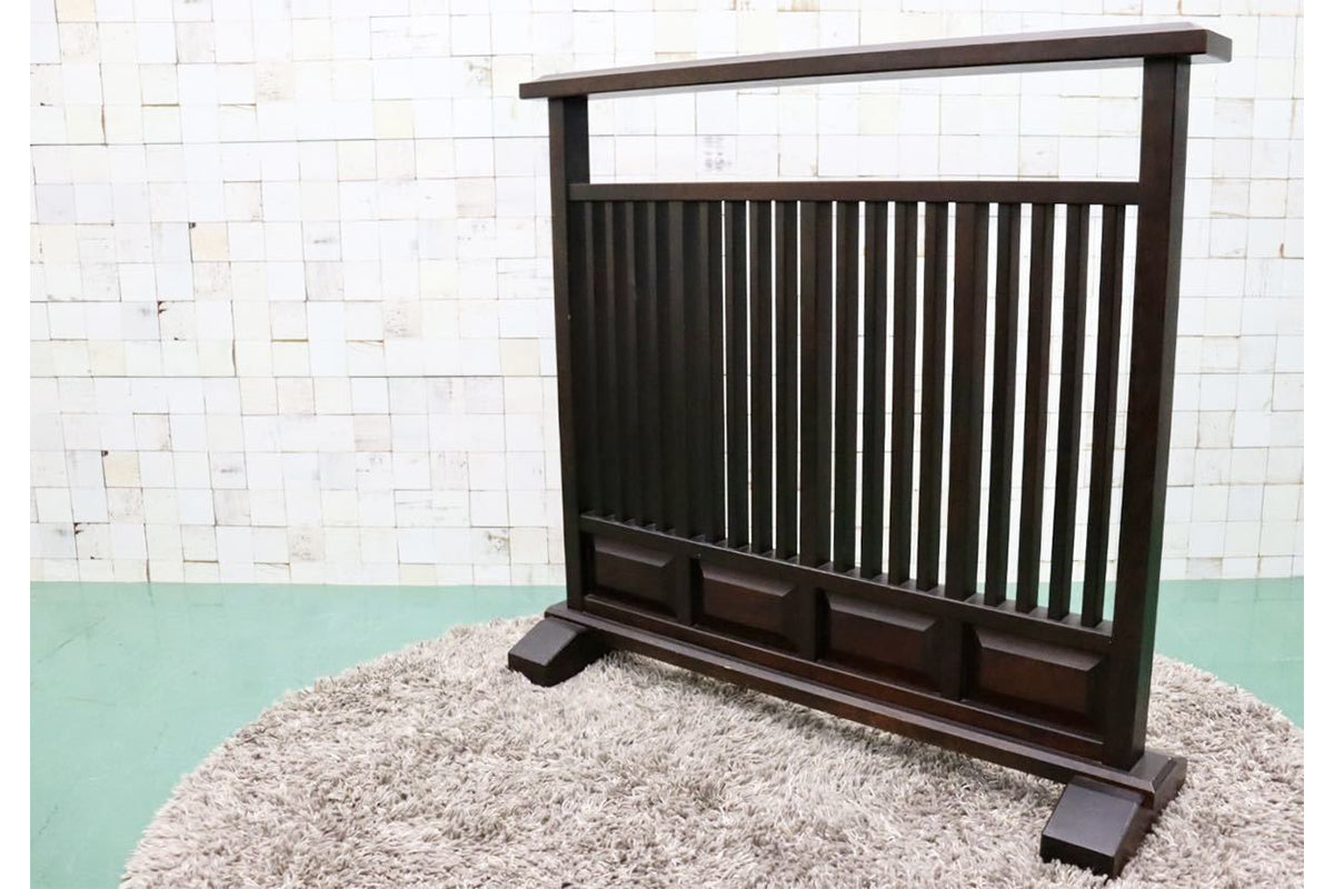 GMFS127○北海道民芸家具 衝立 パーテーション 樺材 無垢 和家具 和室 座敷 古民家 和モダン 定価約13万