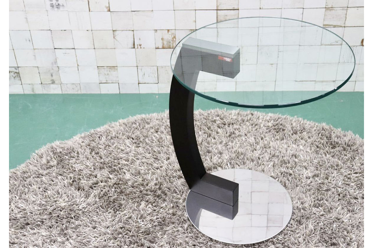 GMFS107○cattelan italia / カッテラン イタリア Zen サイドテーブル ガラス製 Giorgio Cattelan 定価約13万
