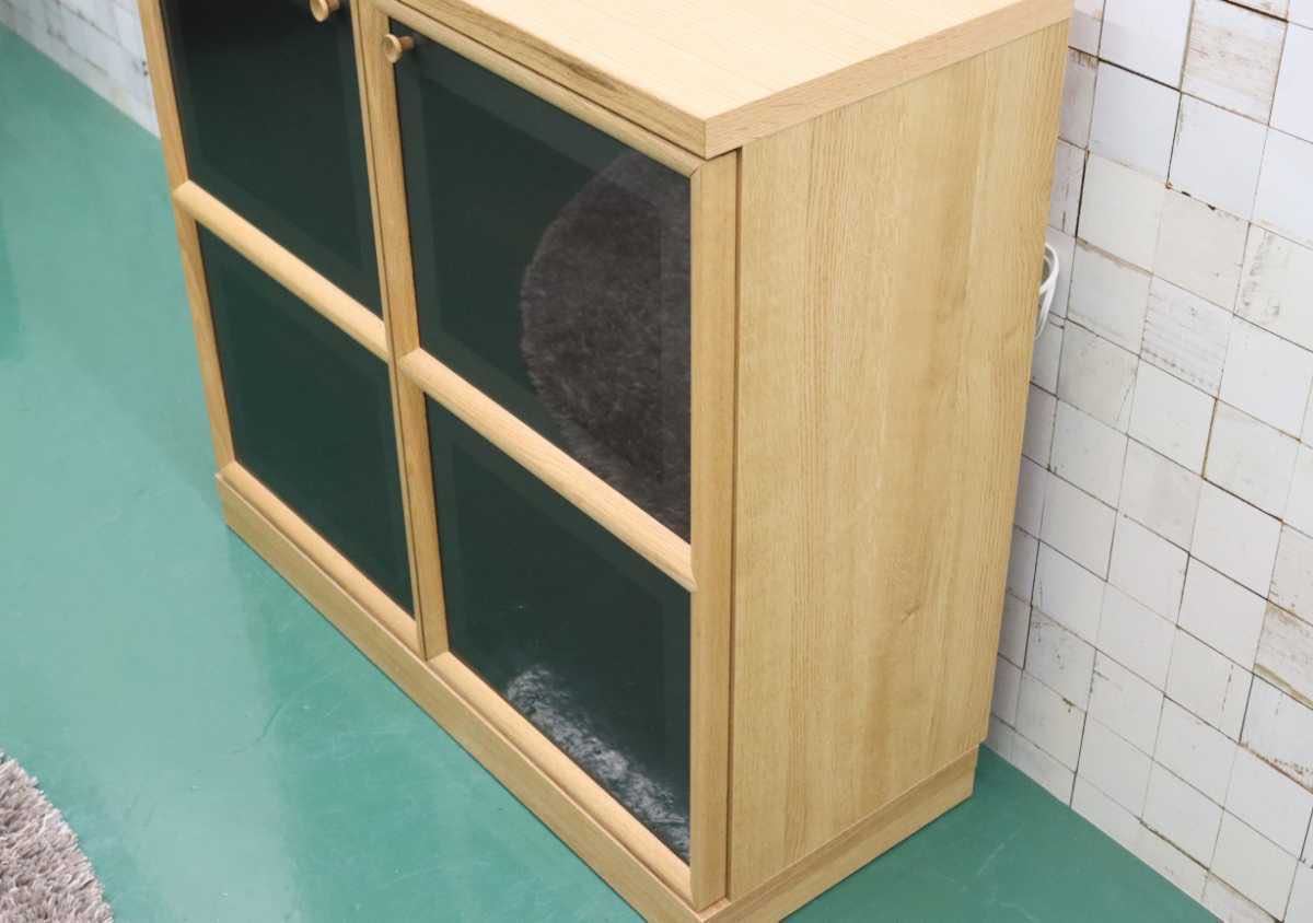 GMFH57○MORITA / モリタインテリア トランク キャビM キャビネット 食器棚 収納棚 レンジ台 ナチュラル オーク材 北欧スタイル