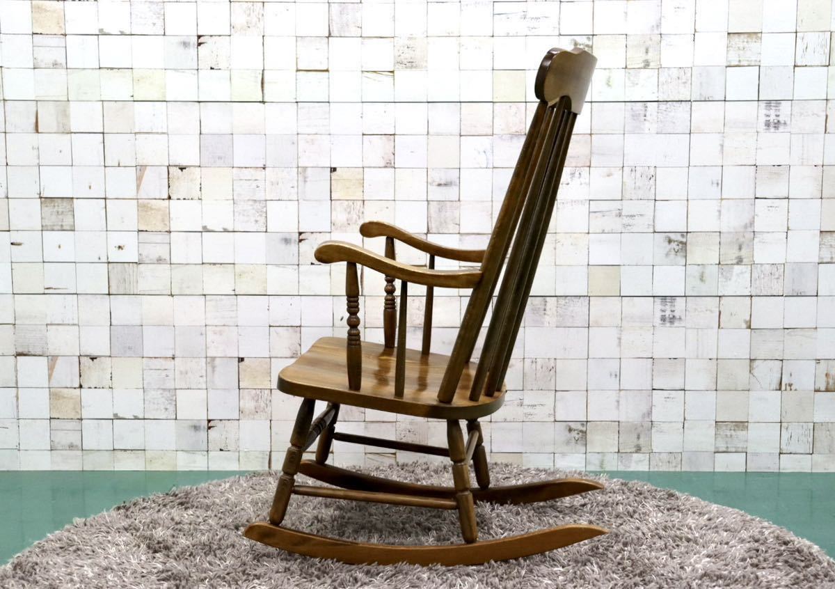 GMFS213B○飛騨の家具 ヒダ・ダイネット ロッキングチェア 揺り椅子 ウィンザーチェア アームチェア アンティーク レトロ カントリー