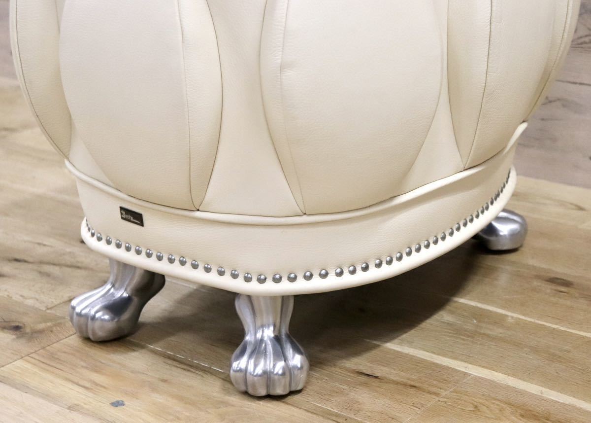 GMFH306A○Bretz / ブレッツ イージーチェア ラッキー ダイニングチェア ユーロカーサ取扱い ハイバック 総革 アイボリー ドイツ 希少