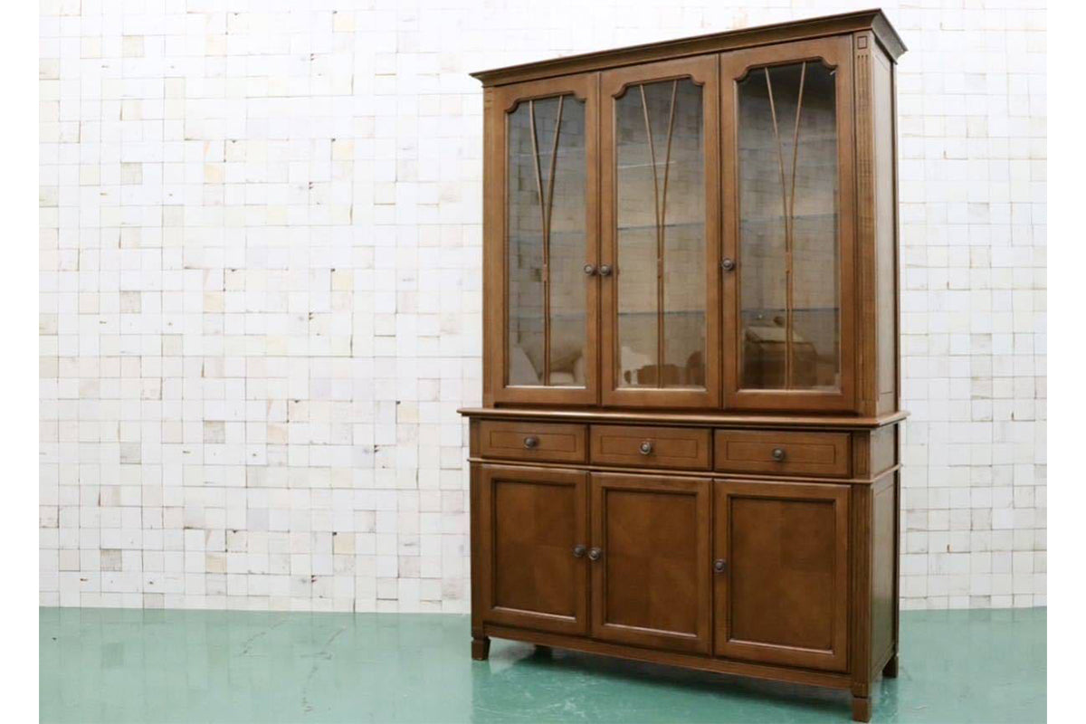 GMFT218○CONDE HOUSE / カンディハウス BURTON バートン カップボード 飾り棚 食器棚 ヒッコリー材 旭川家具 定価約39万