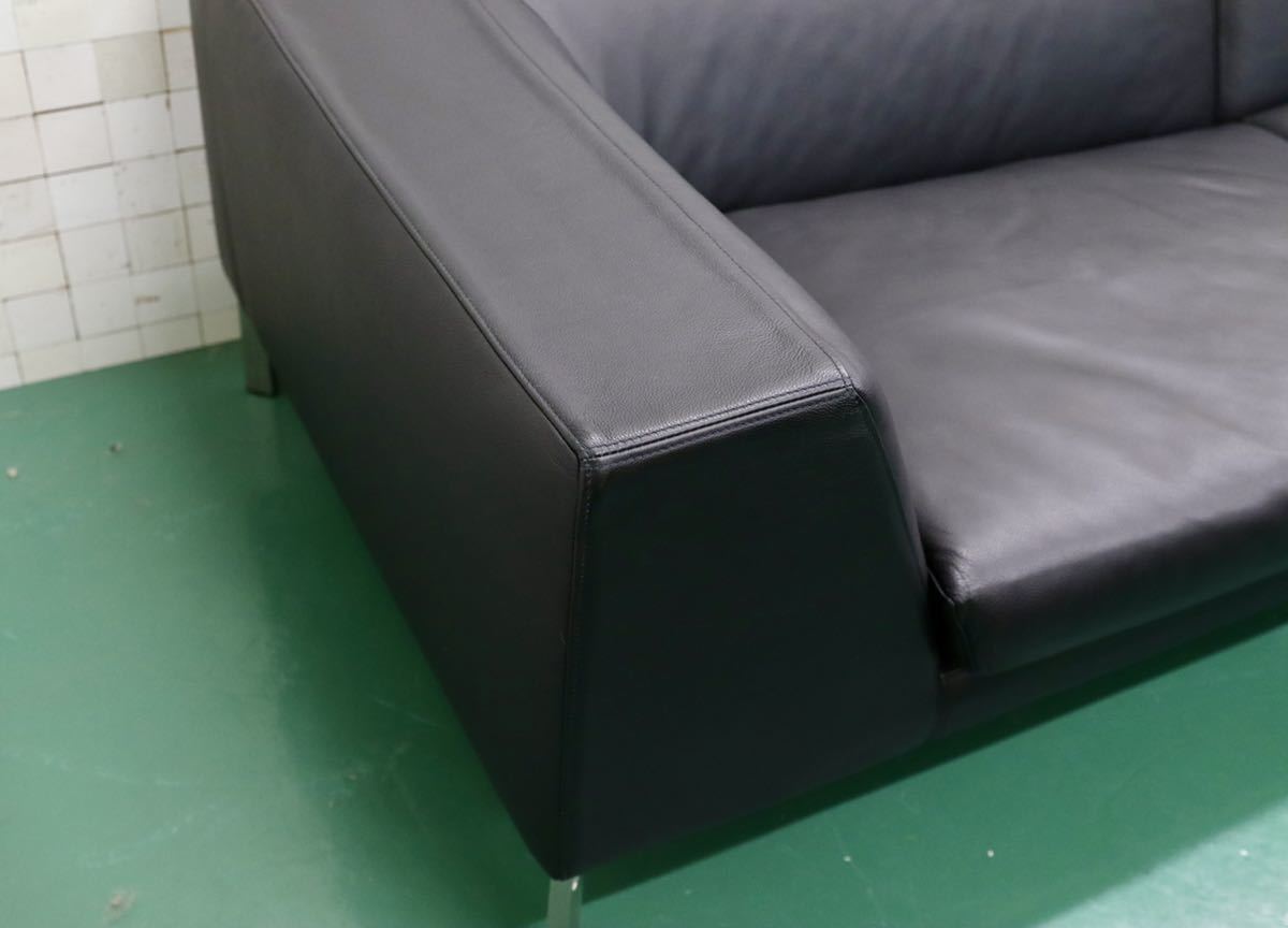 GMFO15○eilersen / アイラーセン ORION SOFA オリオンソファ 黒総革 3人掛けソファ トリプルソファ 北欧 デンマーク ACTUS 約130万 展示品※発送不可