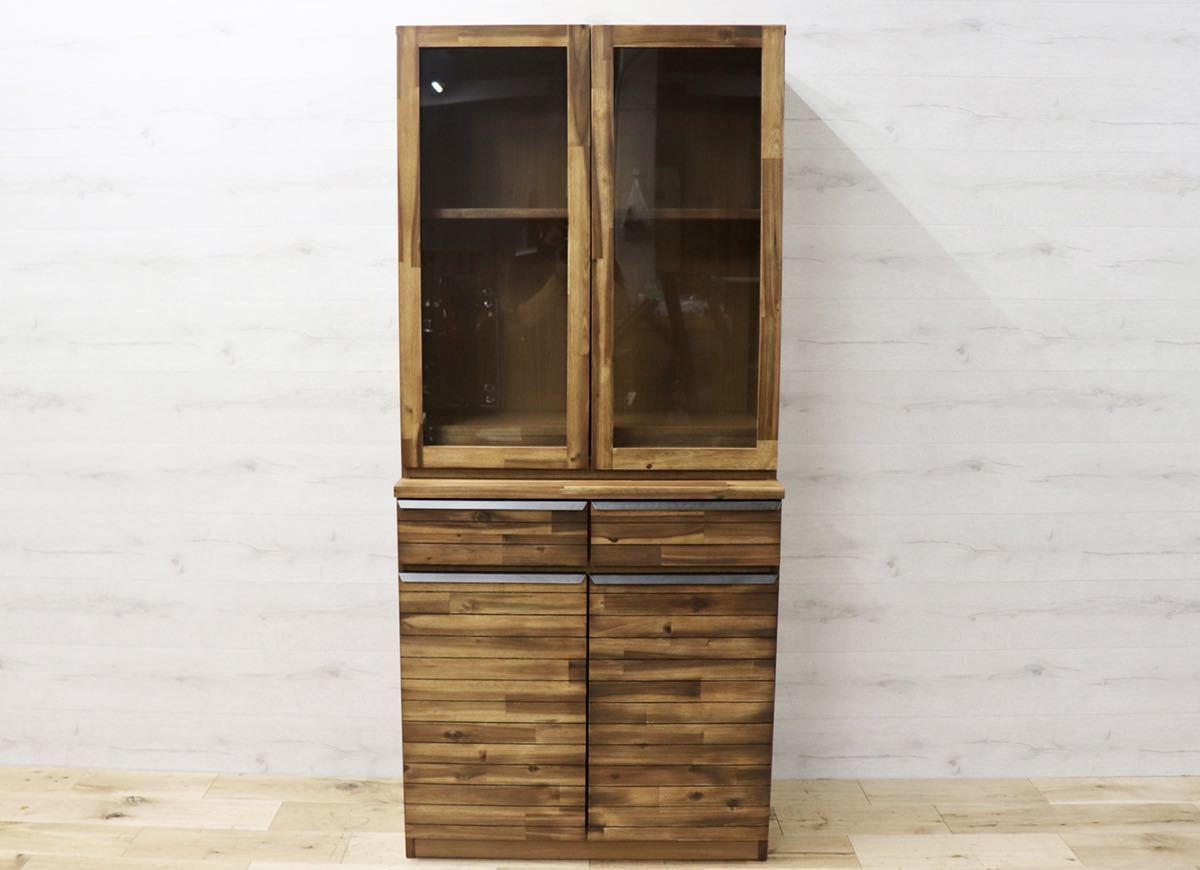 GMFK195○unico / ウニコ SWELLA スエラ キッチン収納 カップボード 食器棚 リビング収納 北欧 スタイル 展示品 定価約12万