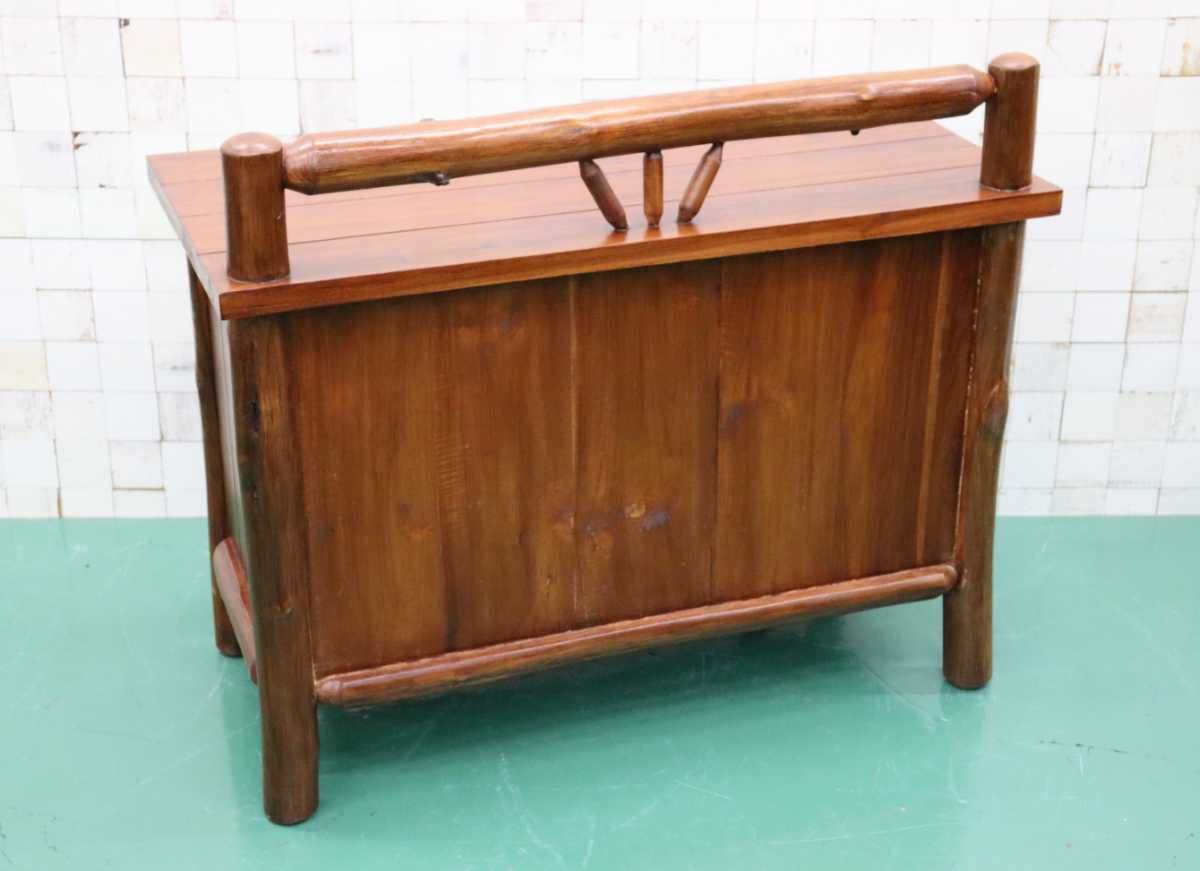 GMFN89C○コンソール 飾り台 サイドボード リビングボード キャビネット 収納棚 店舗什器 アジアン カントリー 古木 古材