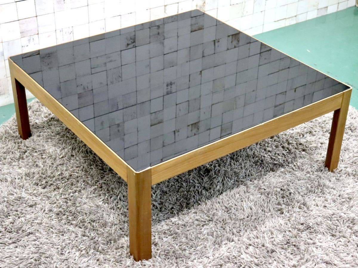 GMFT278○ACTUS / アクタス DALLA ダラ センターテーブル リビングテーブル ローテーブル ブラックガラス