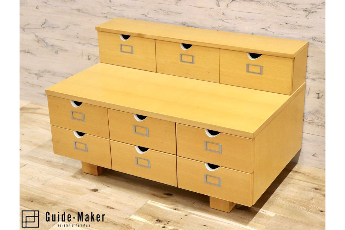 GMFS181○ACTUS / アクタス KIDS MUSEUM キッズミュージアム コレクションボックス 収納ボックス 収納棚 ナチュラル 美品