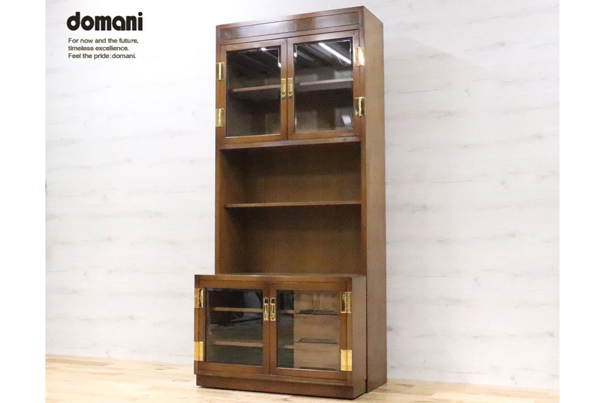 GMEN28○domani / ドマーニ Morganton モーガントン キャビネット 飾り棚 リビングボード ライトコニャック カリモク最高峰シリーズ
