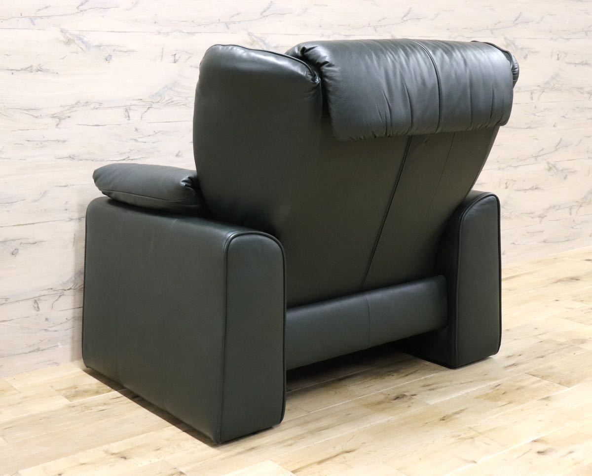 GMFH313A○erpo / エルポ Atlanta アトランタ 1人掛けソファ リクライニングソファ 総革 深緑 ドイツ フランスベッド 定価約38万