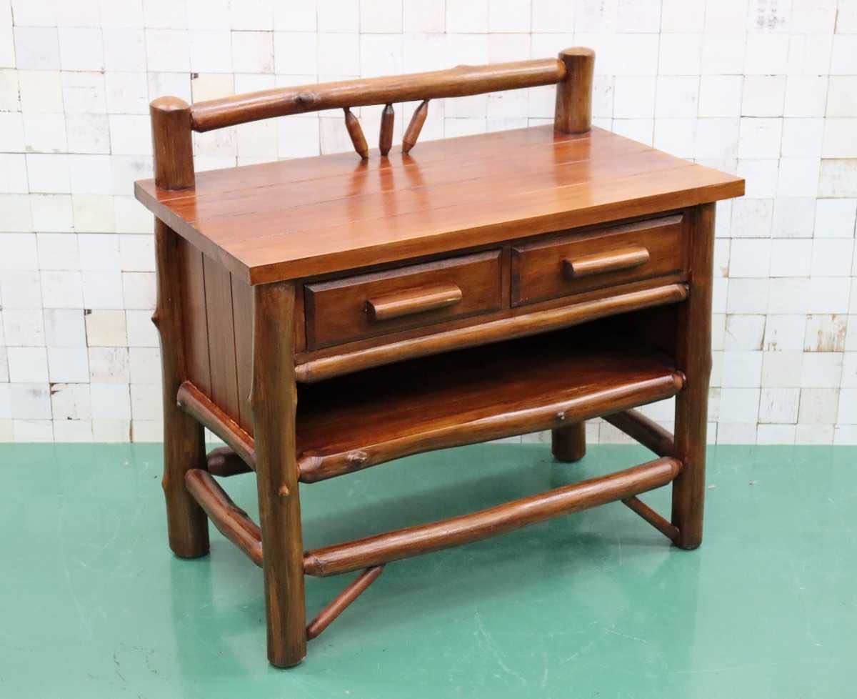 GMFN89B○コンソール 飾り台 サイドボード キャビネット 店舗什器 アジアン カントリー 古木 古材