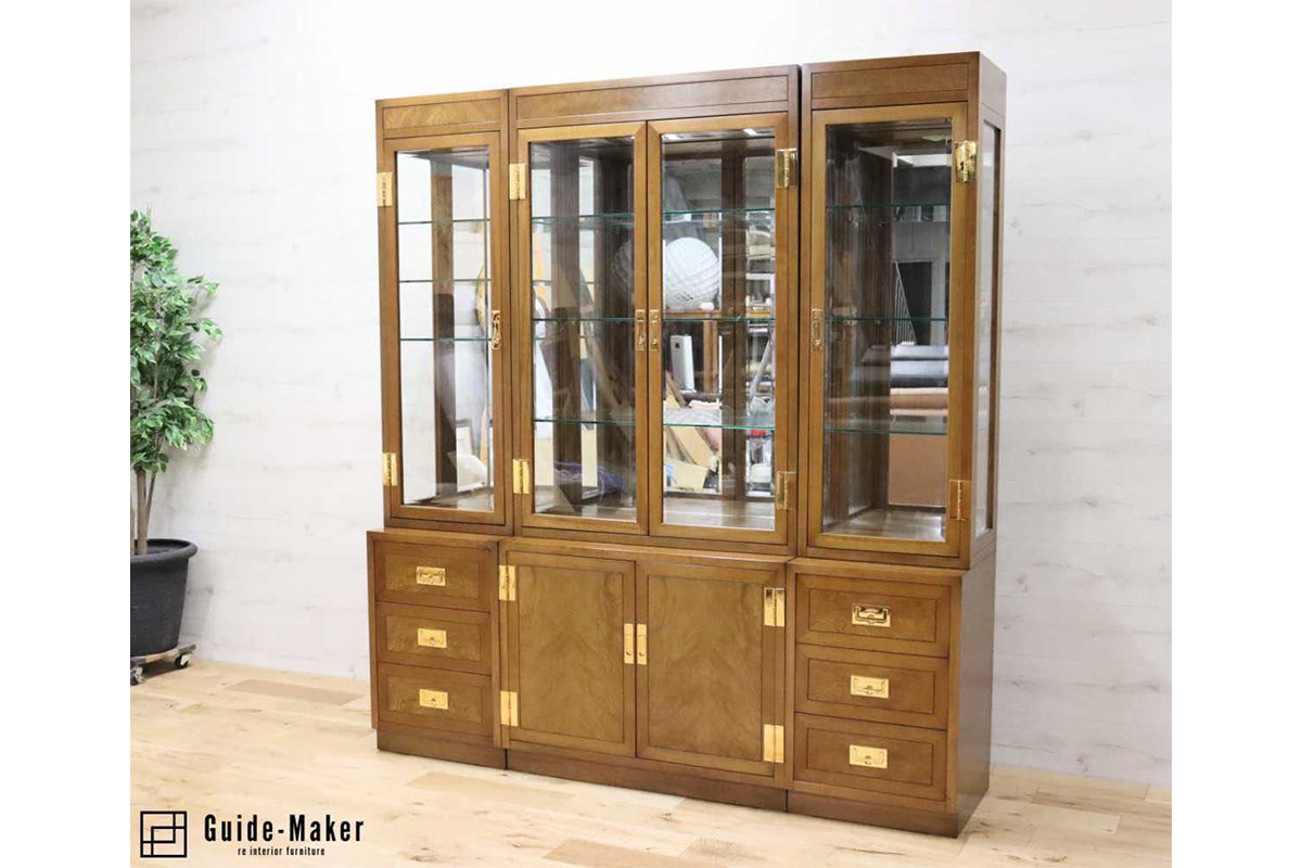 GMFO1○domani / ドマーニ Morganton モーガントン キャビネット 3点セット ライトコニャック カリモク最高峰 約110万 美品