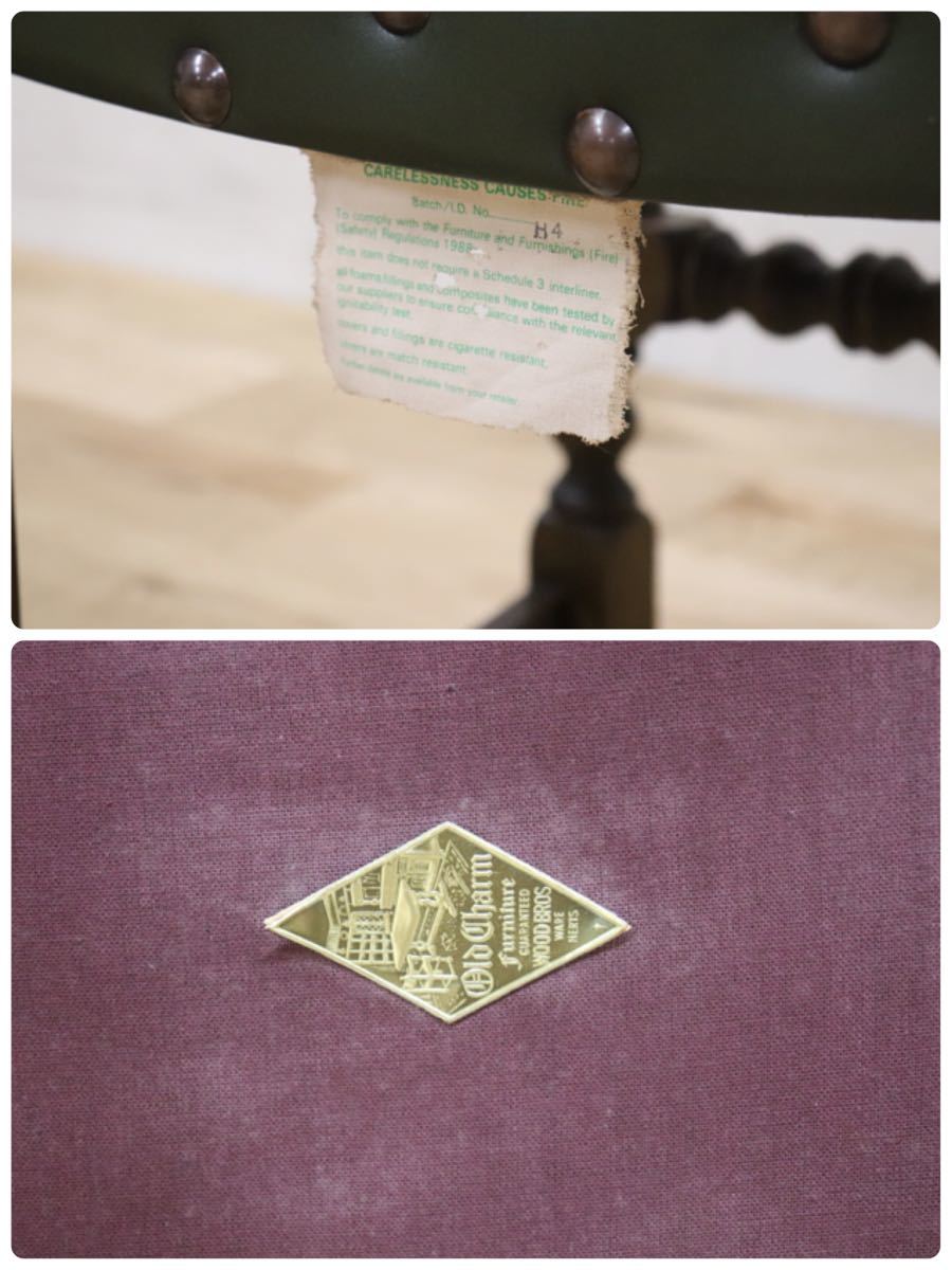 Old Charm オールドチャーム ○ イギリス 英国 アンティーク チェア 2脚セット 木製 ダイニングチェア オーク材 gmct188