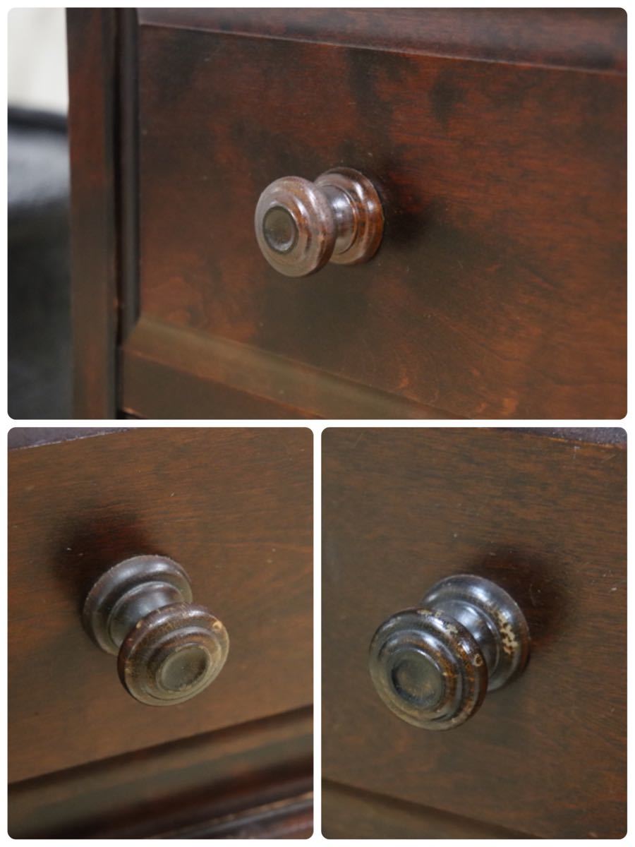 gmcn27 ○ 北海道民芸家具 鏡台 ドレッサー チェスト 樺材 民芸 家具 アンティーク 約30万 検)松本民芸家具