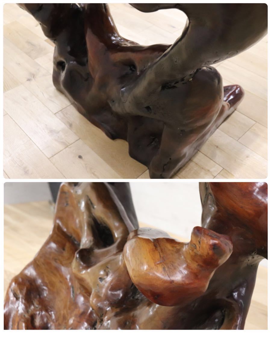GMCK585○逸品 衝立 変木 無垢材 テーブル コンソール 飾り台 花台 オブジェ 和家具 座敷 玄関 天然木 工芸品 自然木